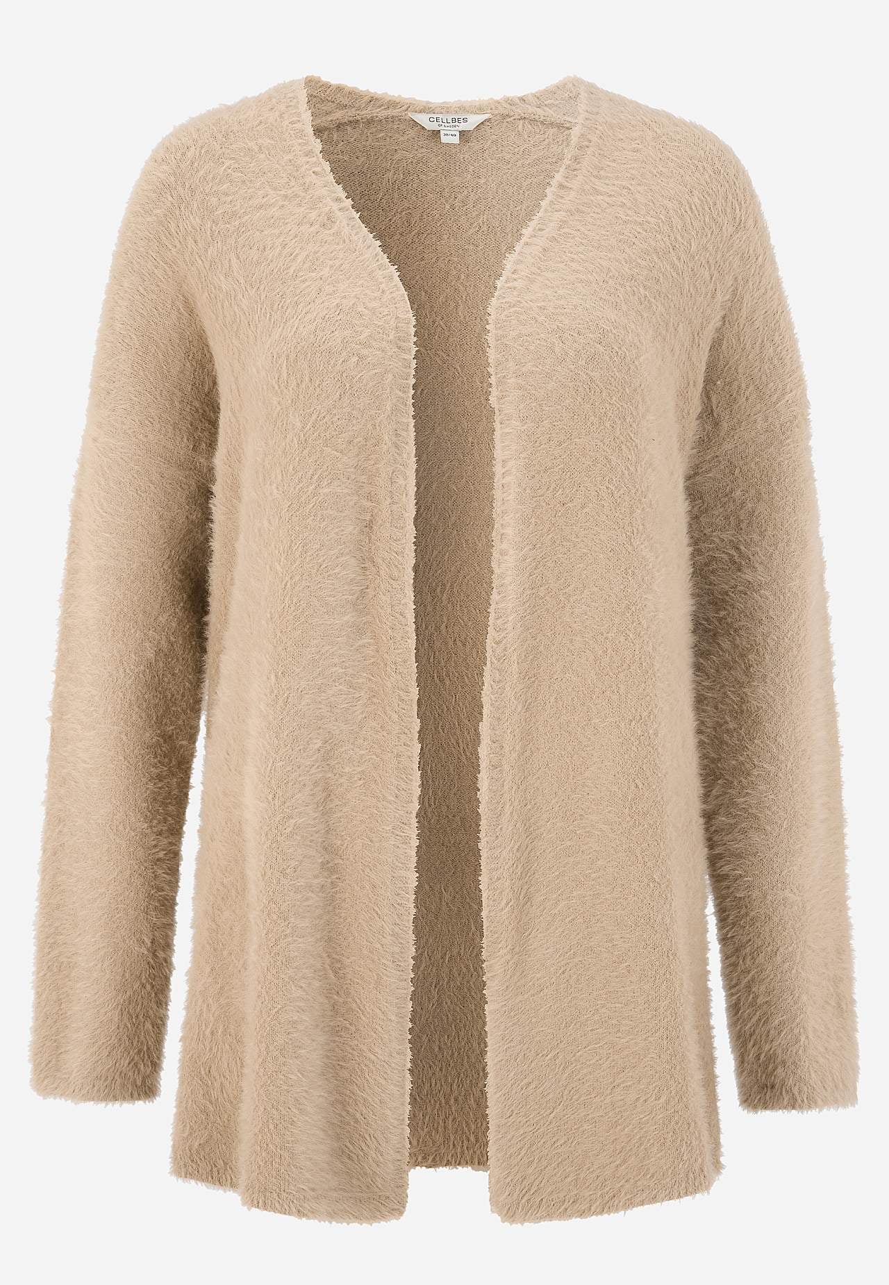Strikket, åpen cardigan