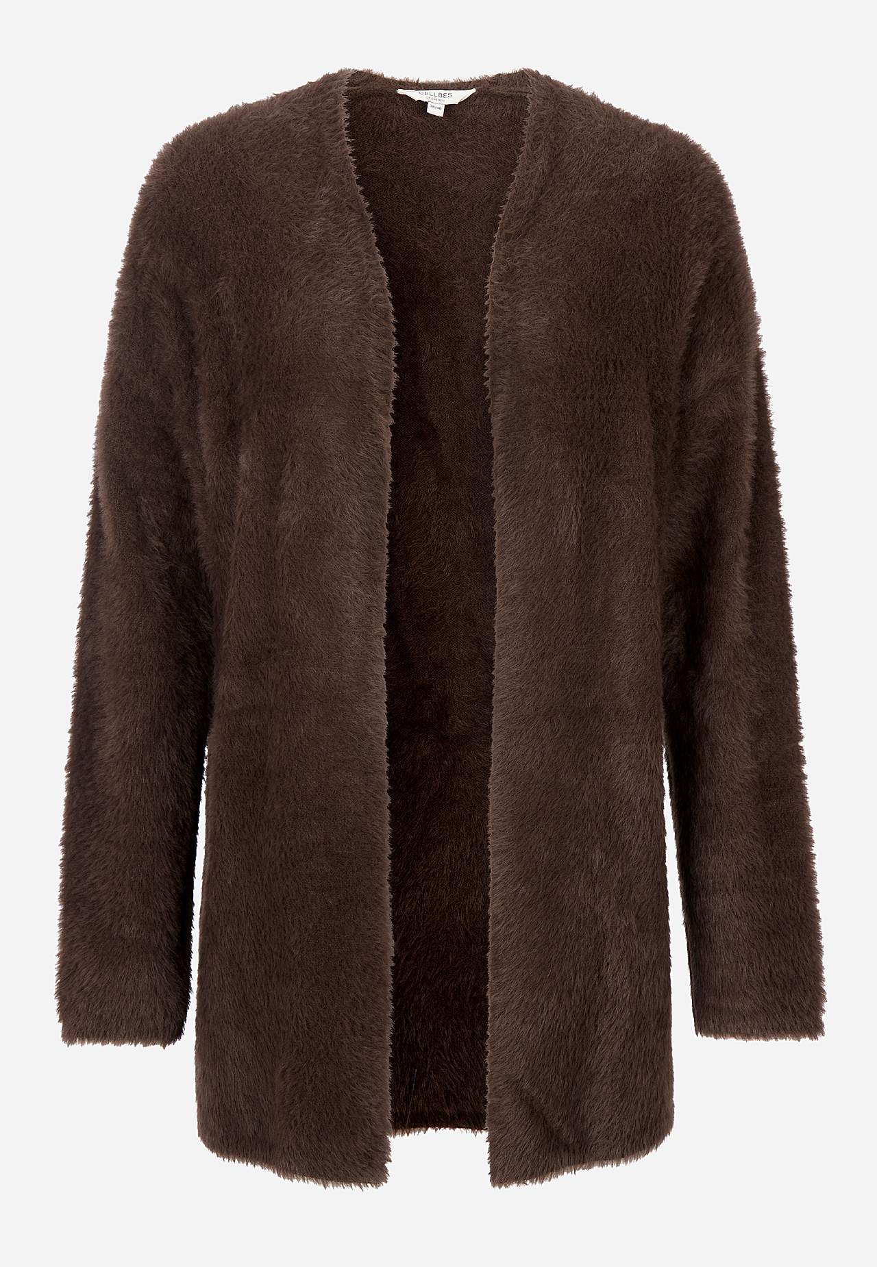Strikket, åpen cardigan