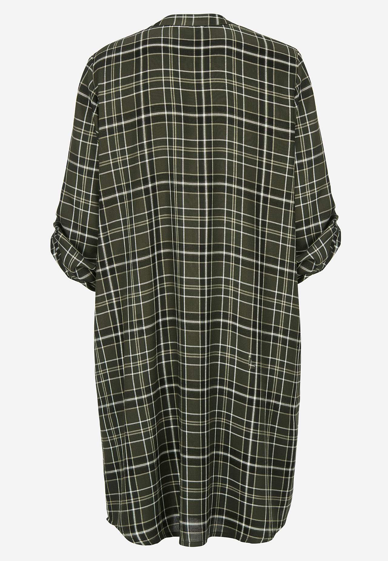 Vevet skjortekjole med lommer