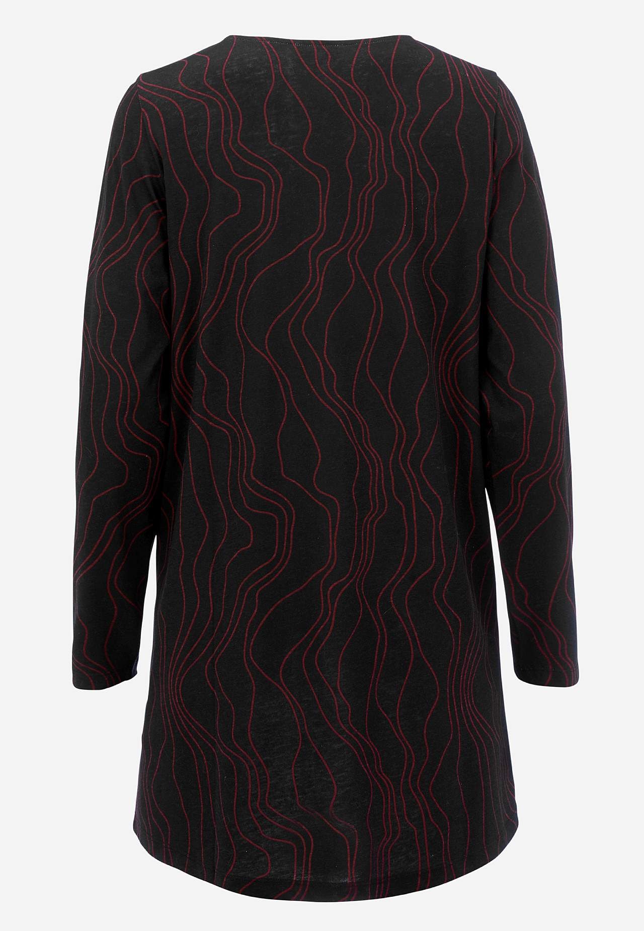 Mønstret jerseytunika med lommer