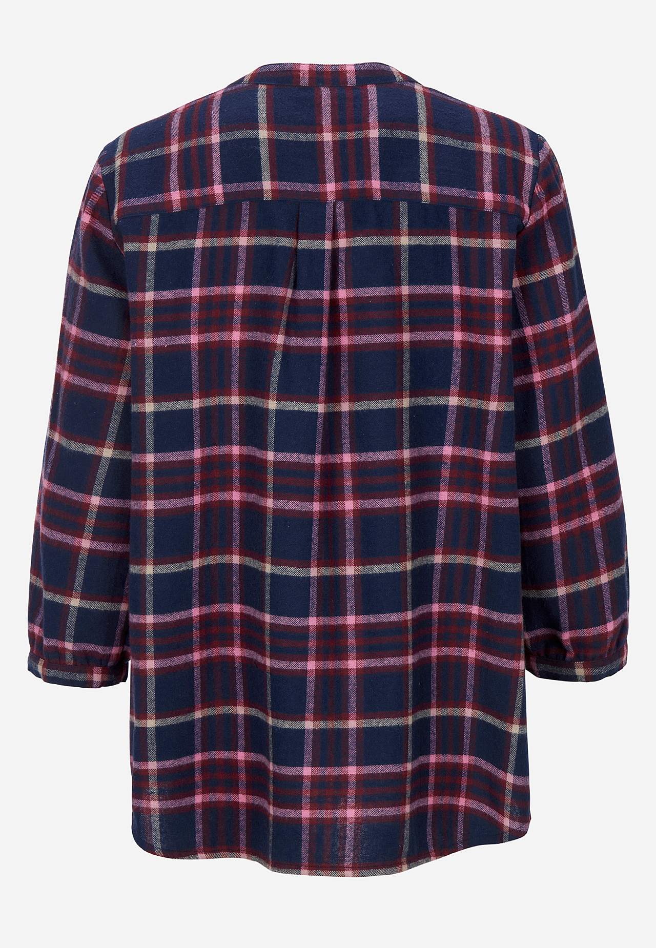 Bluse i flanell med brystlomme
