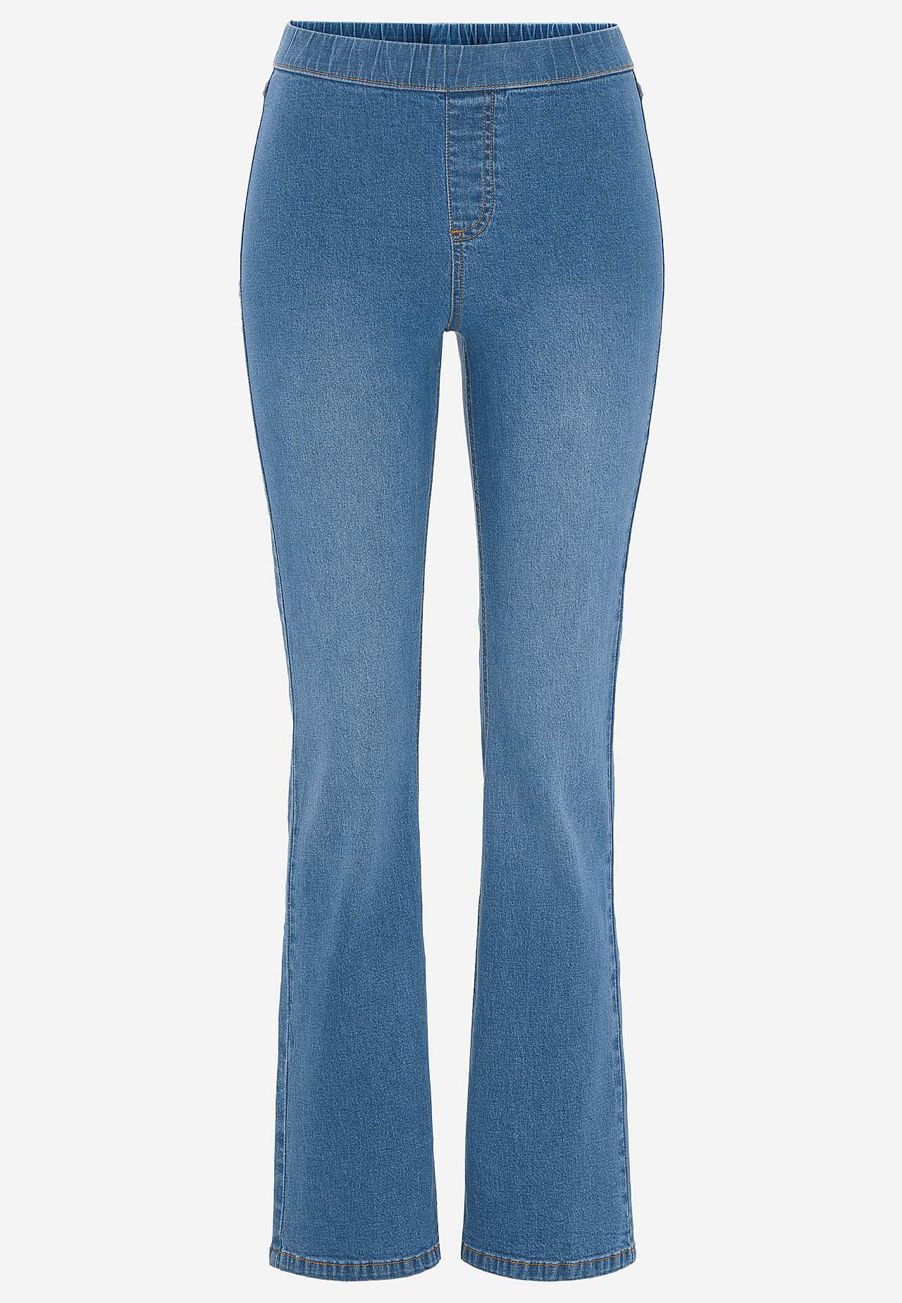 Stretchy jeggings med bootcut