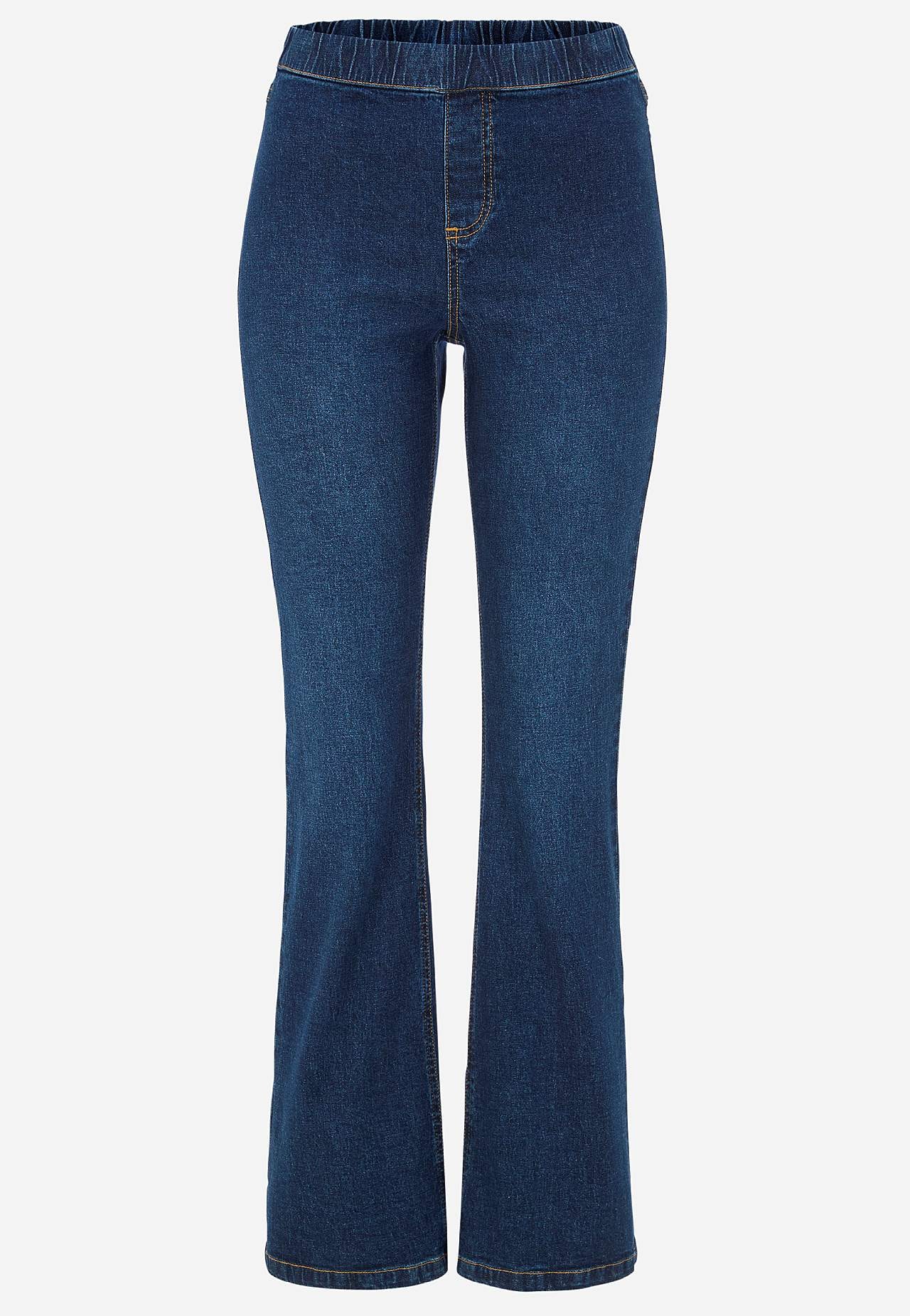 Stretchy jeggings med bootcut