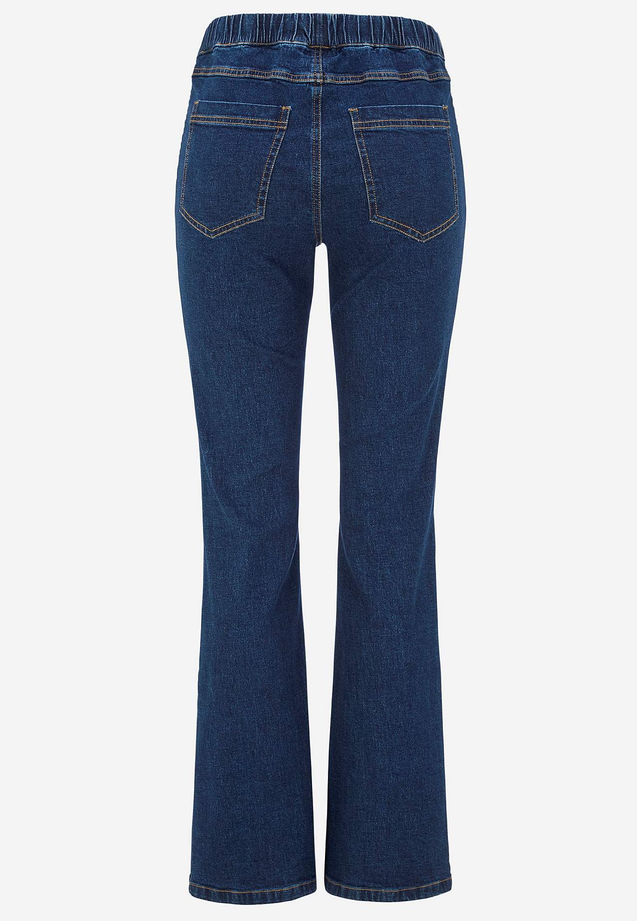 Stretchy jeggings med bootcut
