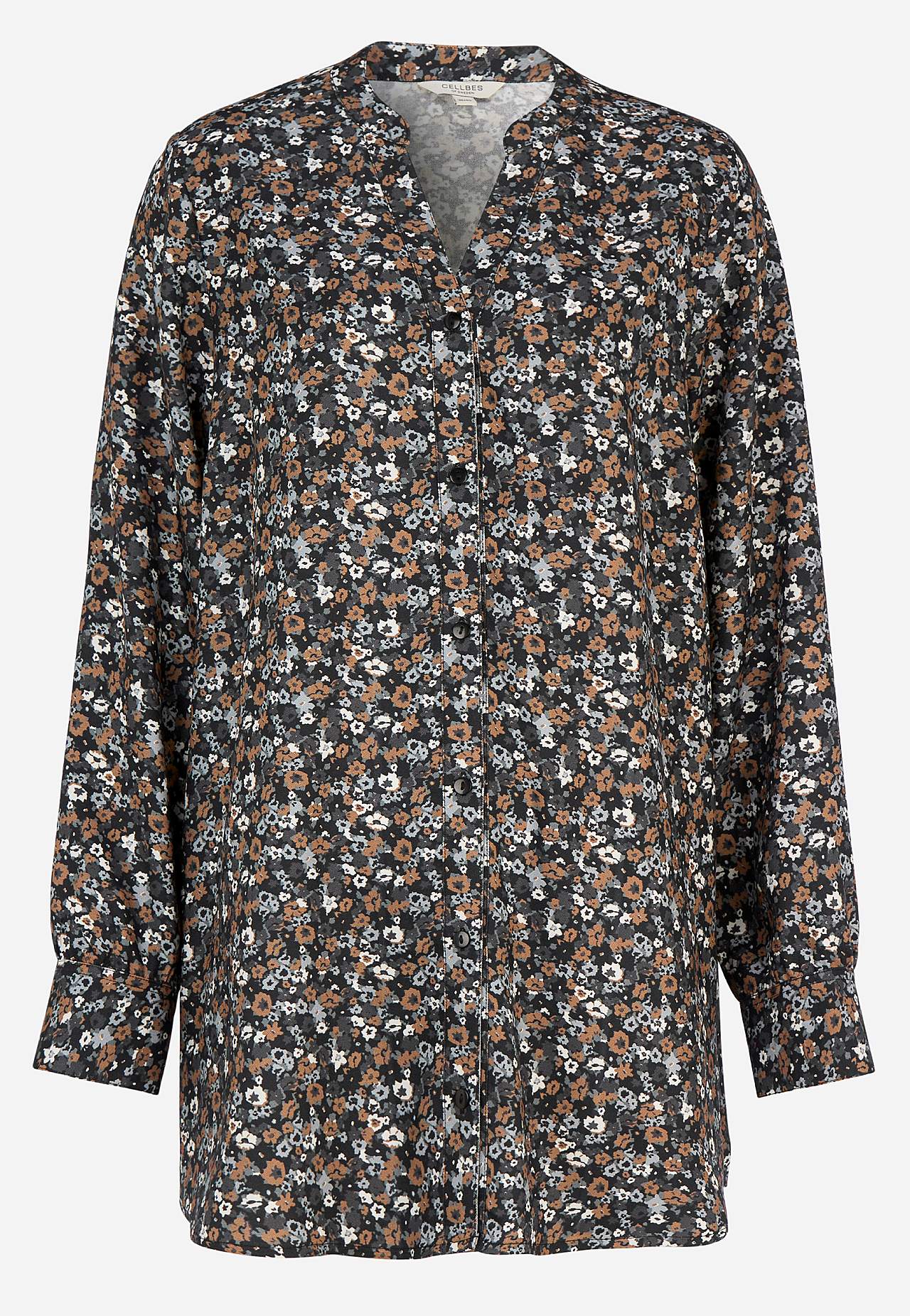 Vevet tunika med knapper