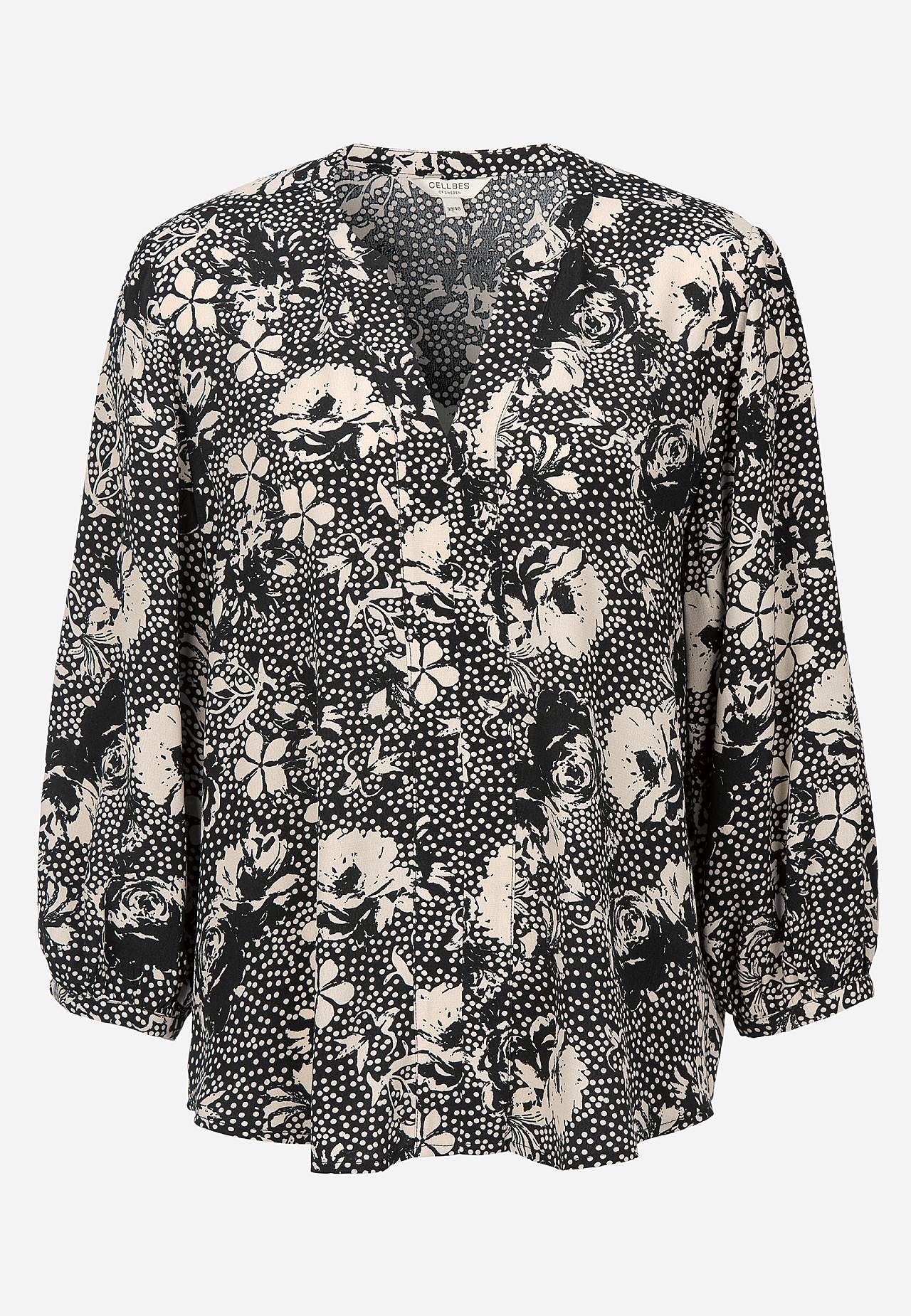 Vevet, mønstret bluse