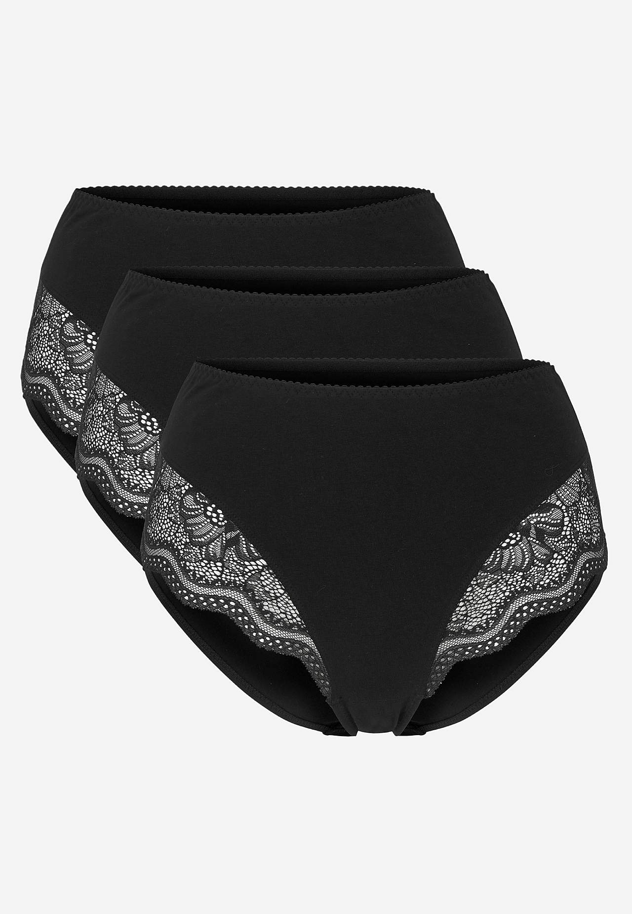Dametruser i bomull 3-pack