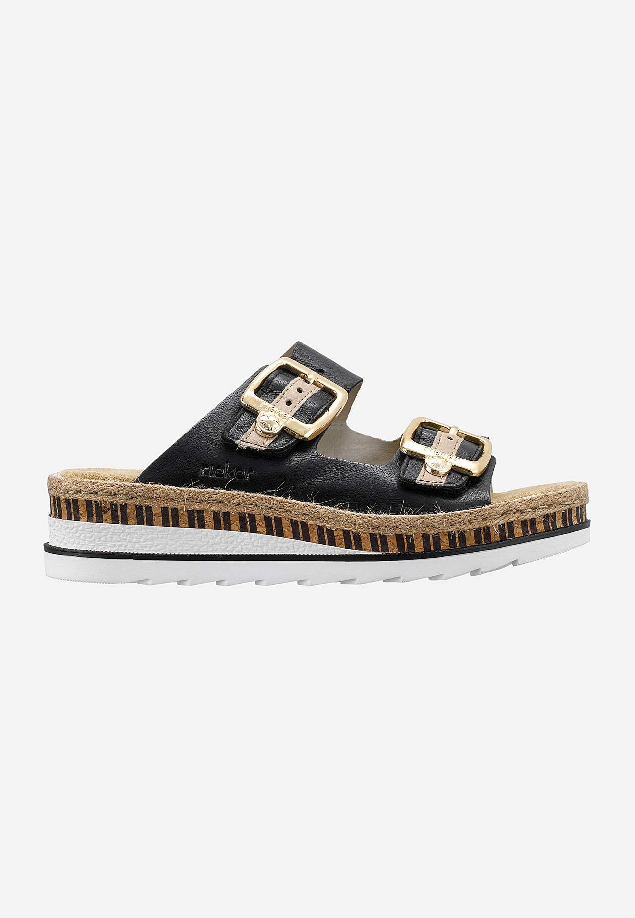 Skinnsandal med justerbare stropper