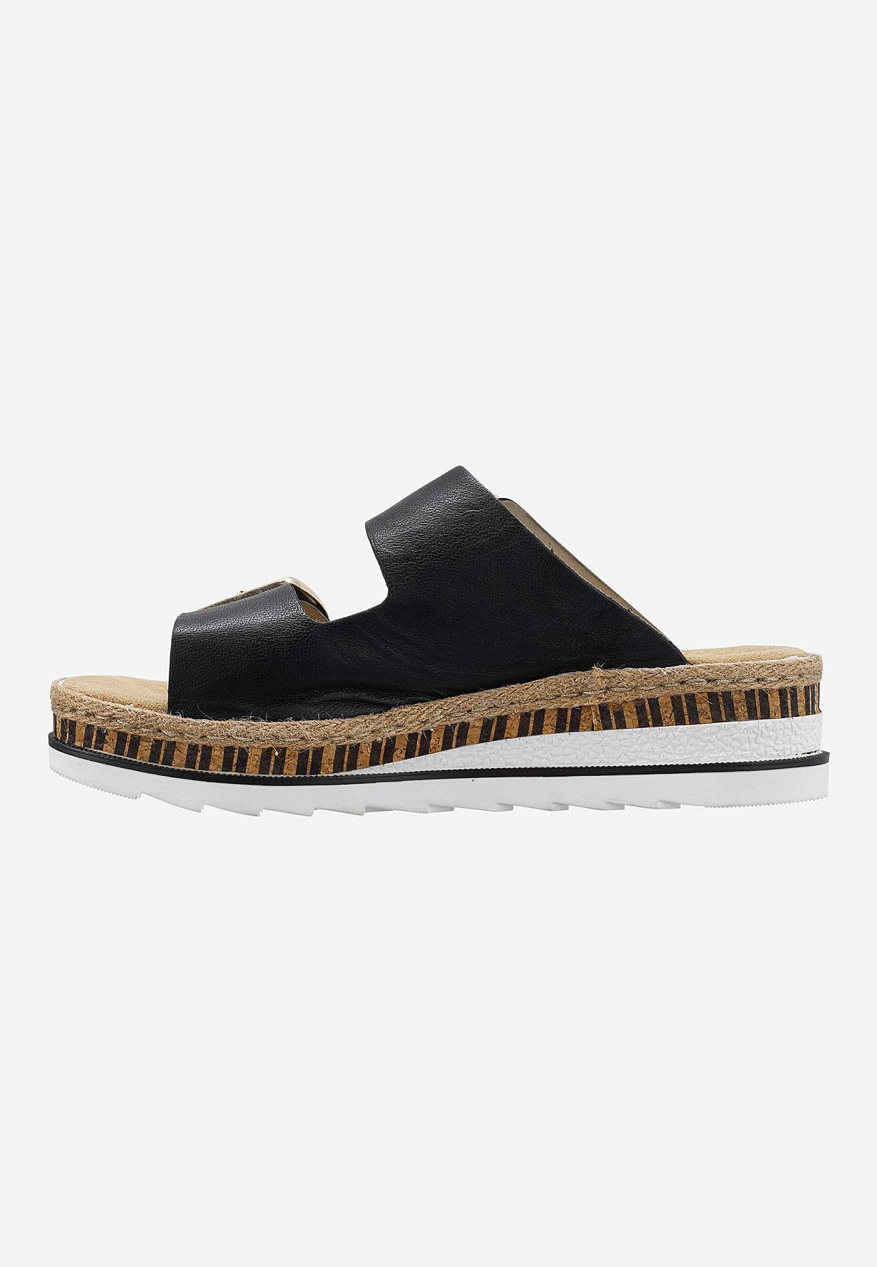 Skinnsandal med justerbare stropper