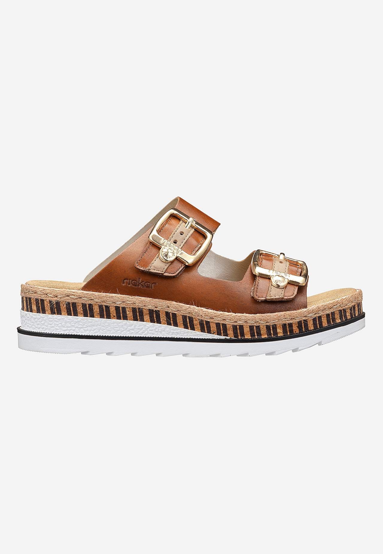 Skinnsandal med justerbare stropper