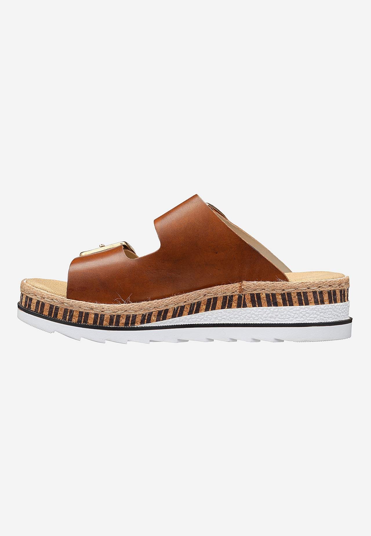 Skinnsandal med justerbare stropper