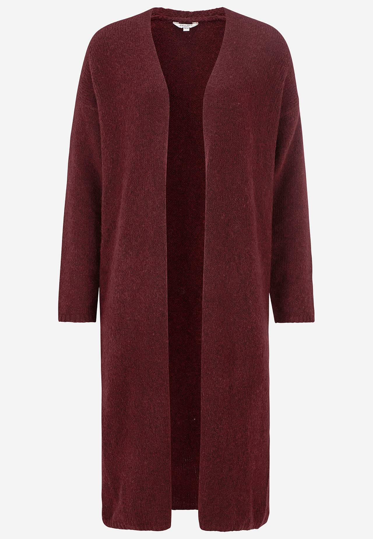 Strikket, lang cardigan