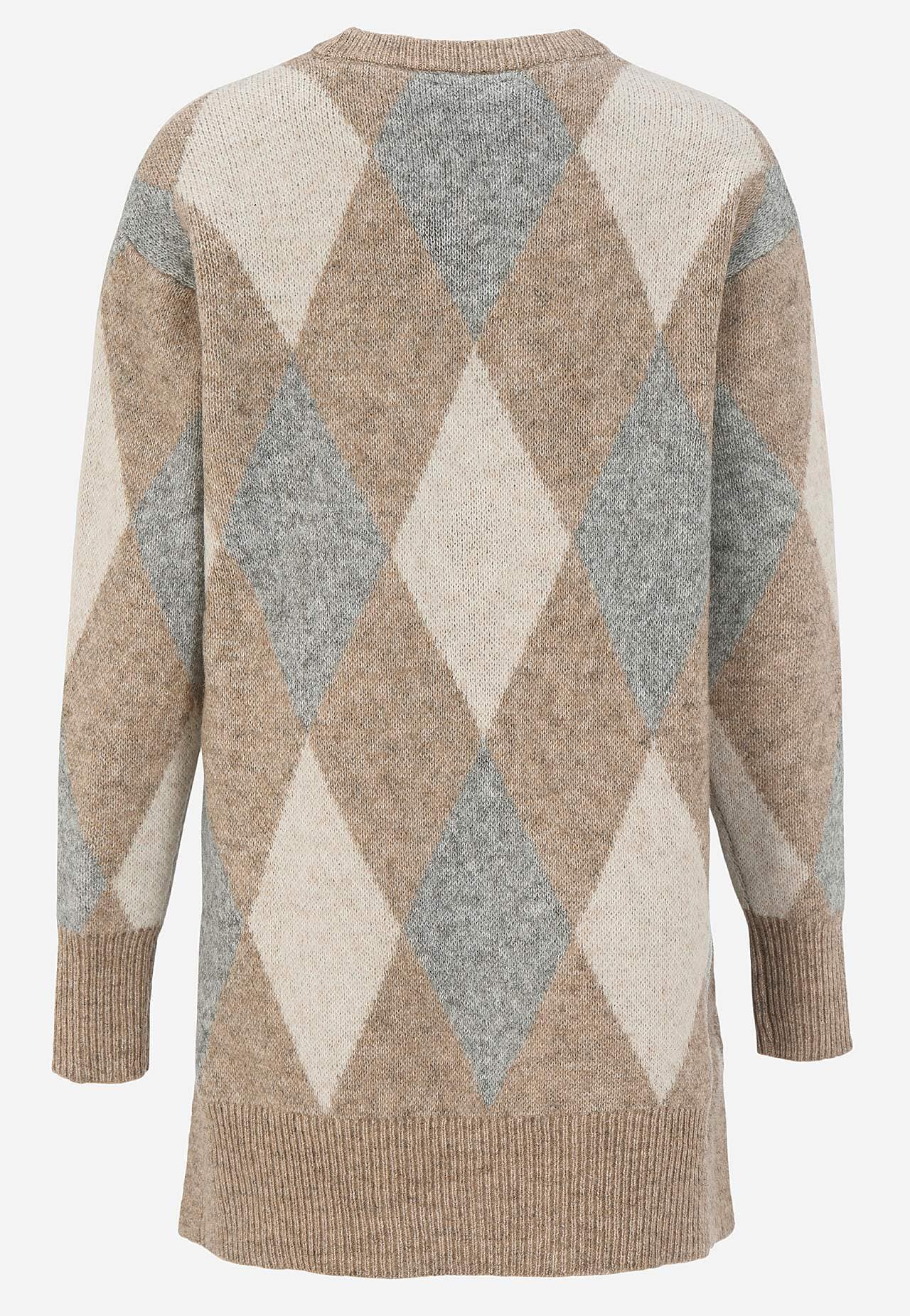 Strikket tunika med splitt