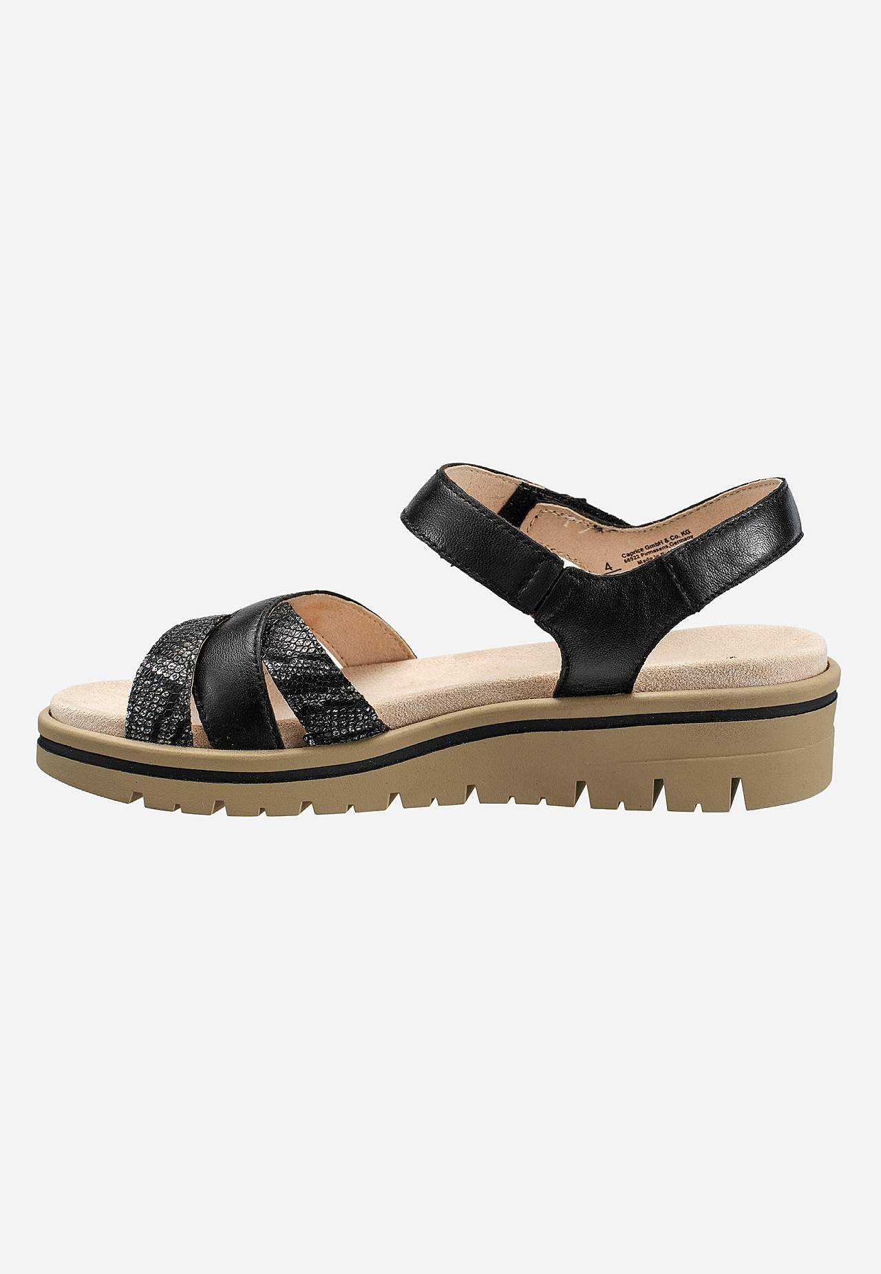 Skinnsandal med borrelåslukning