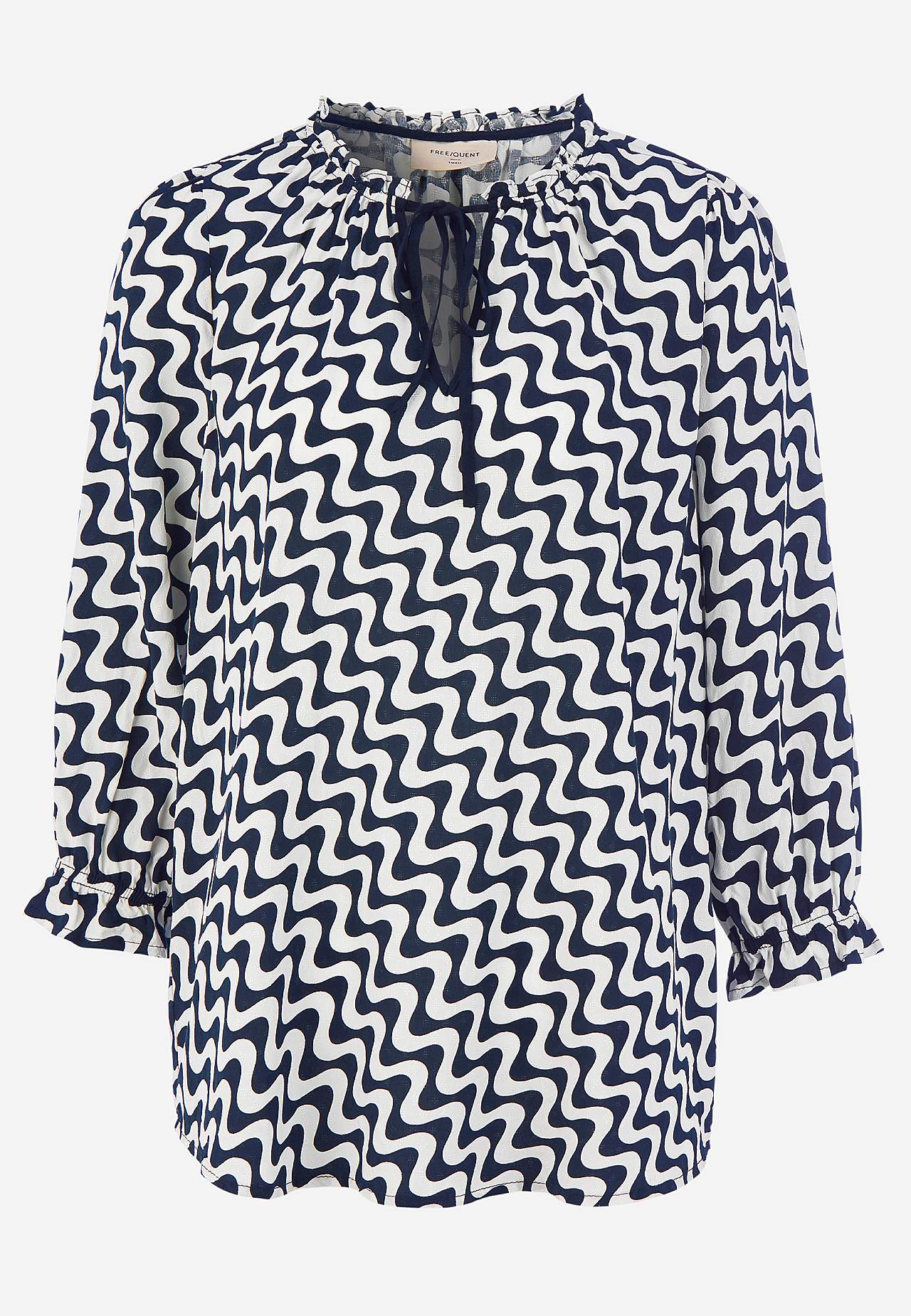 Jacquardvevd bluse