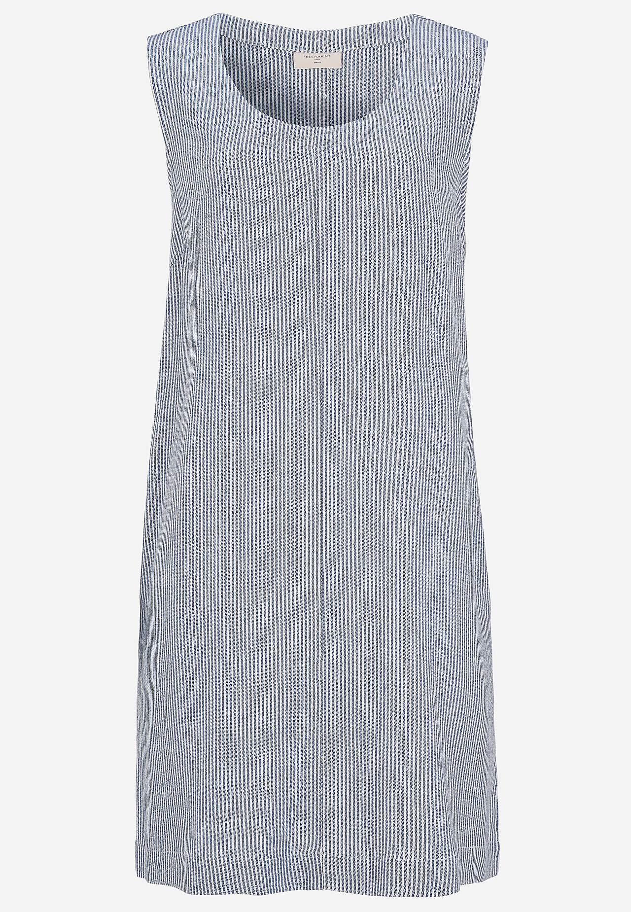 Kjole med garnfargede striper