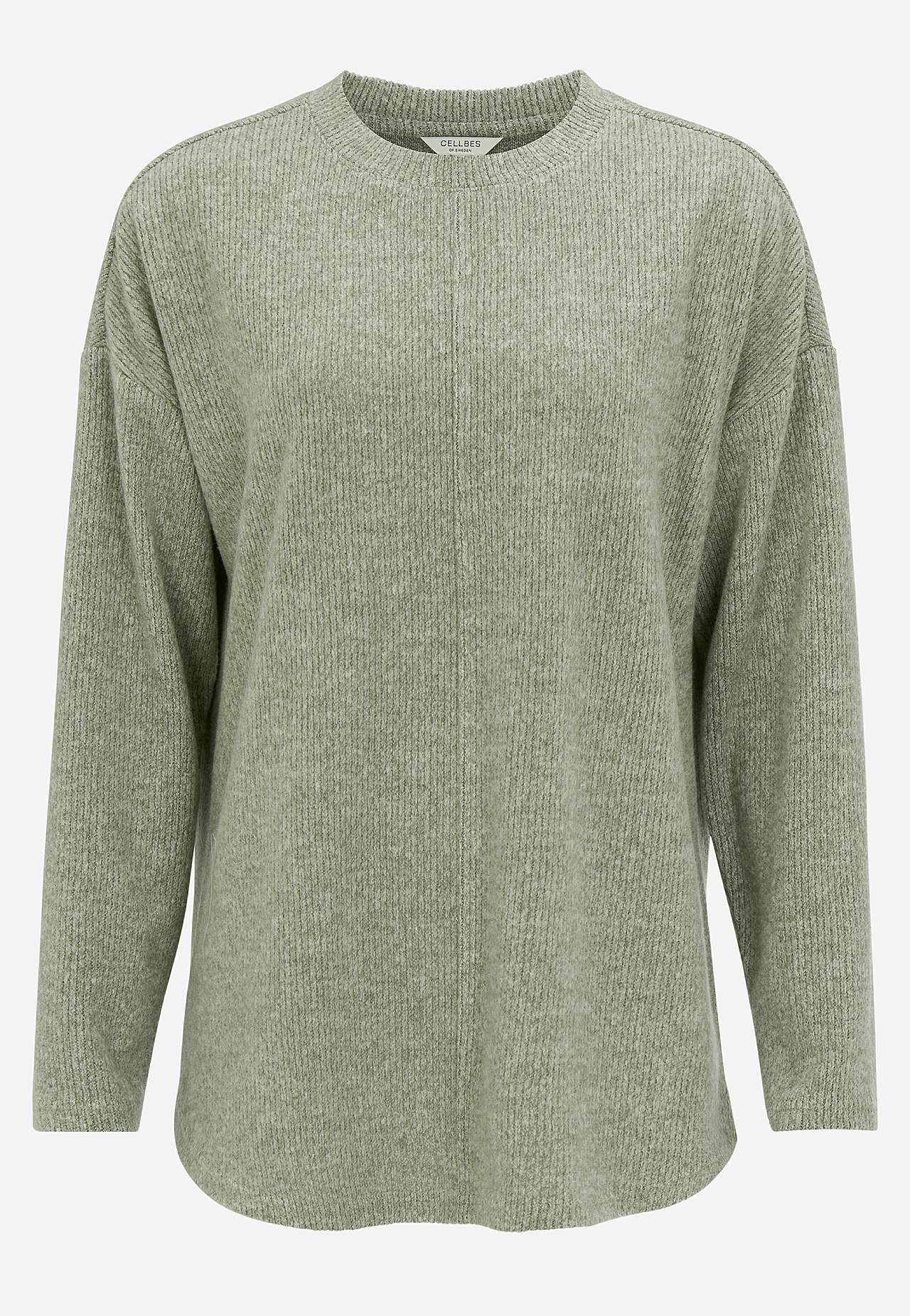 Supermyk genser med dekorativ midtsøm Beata