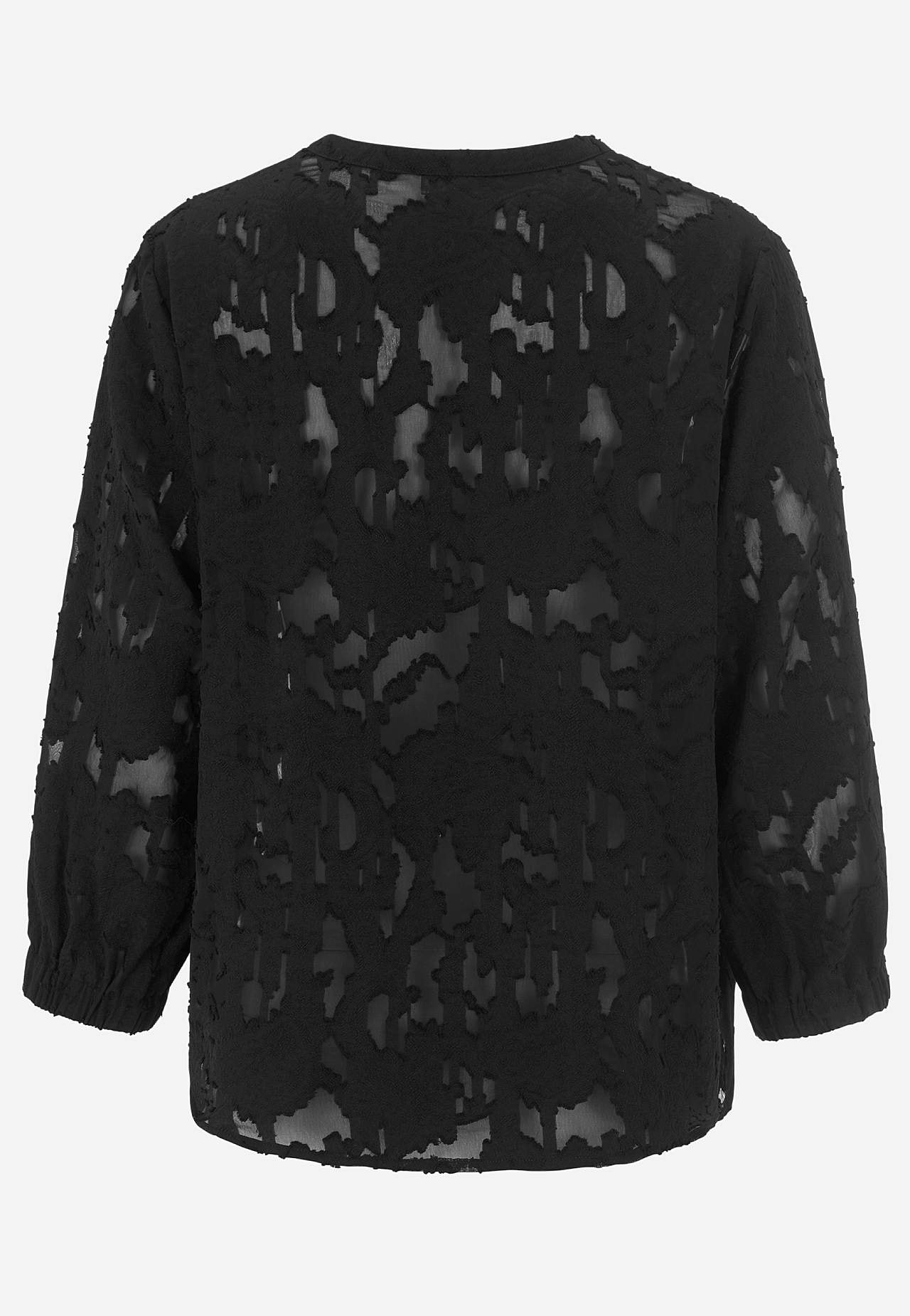 Jacquardvevd, skir bluse