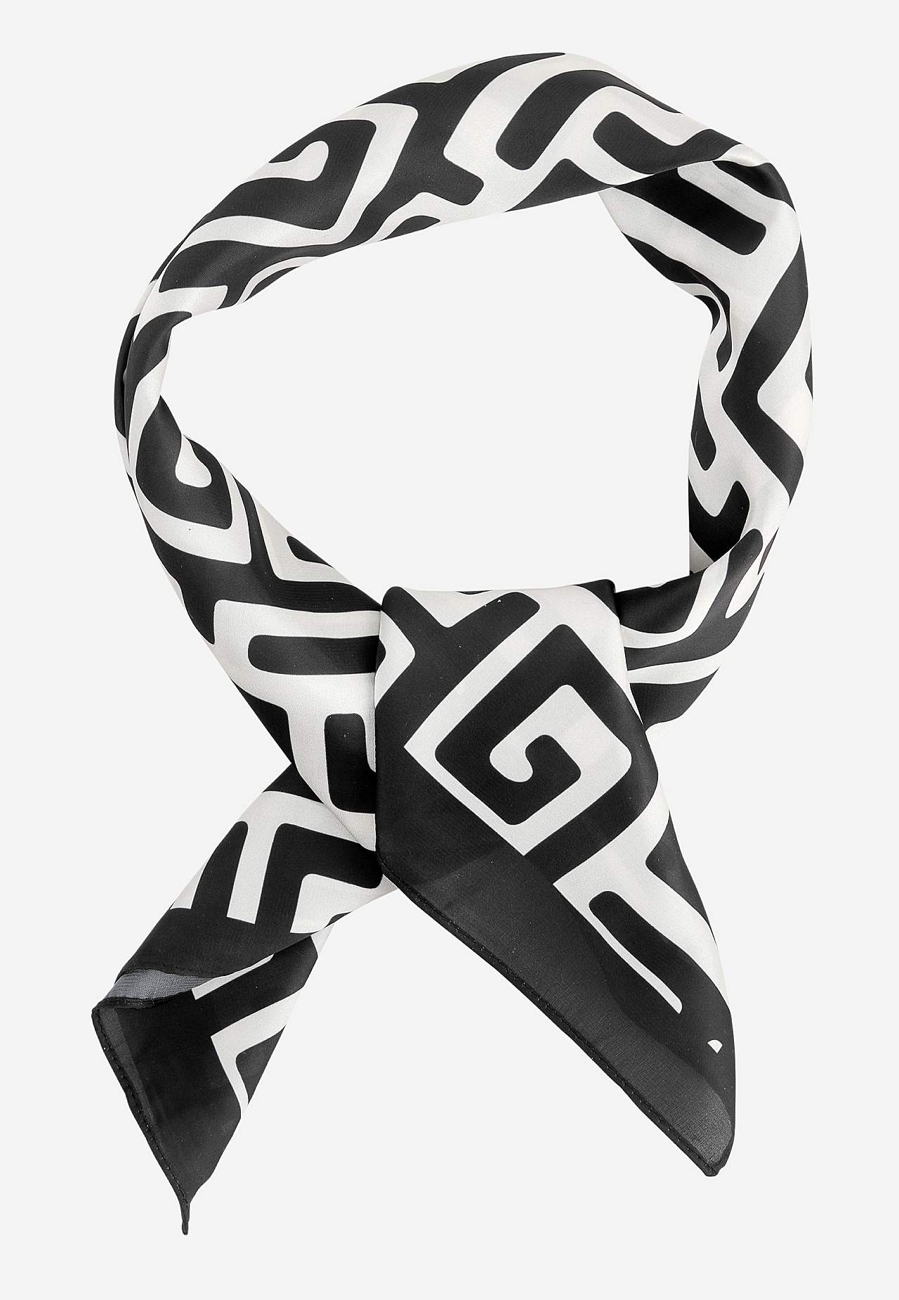 Skjerf i mønstret sateng