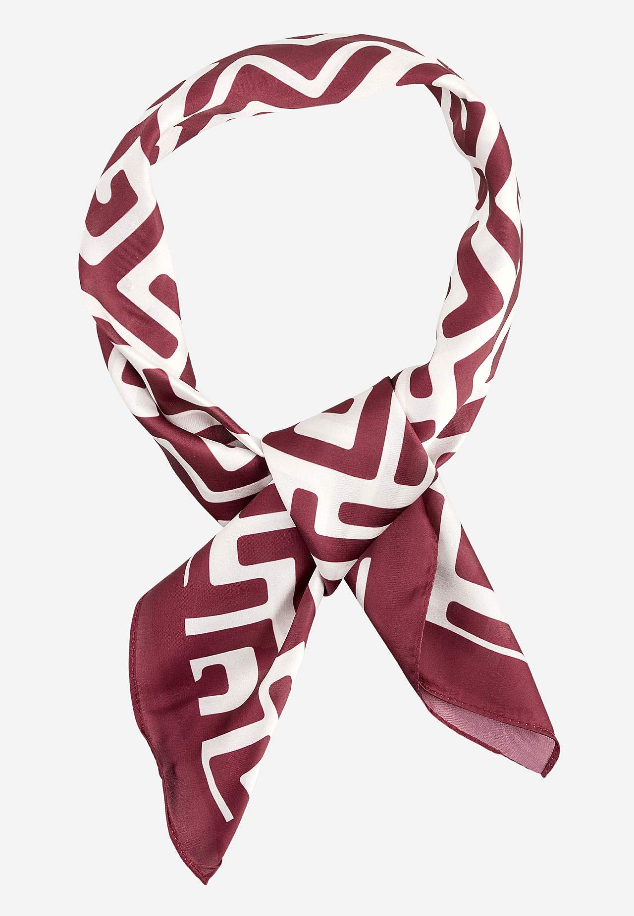 Skjerf i mønstret sateng