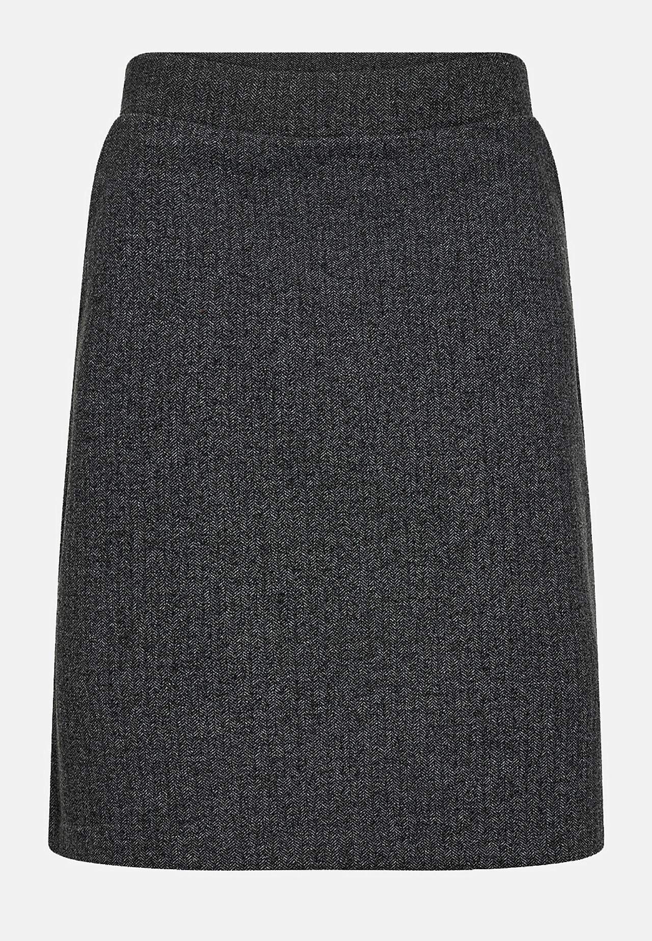 Fiskebenmønstret jerseyskjørt