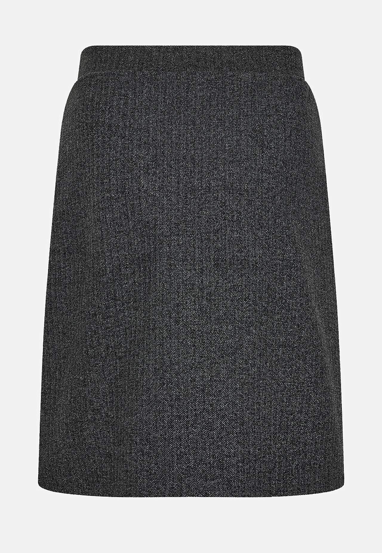 Fiskebenmønstret jerseyskjørt