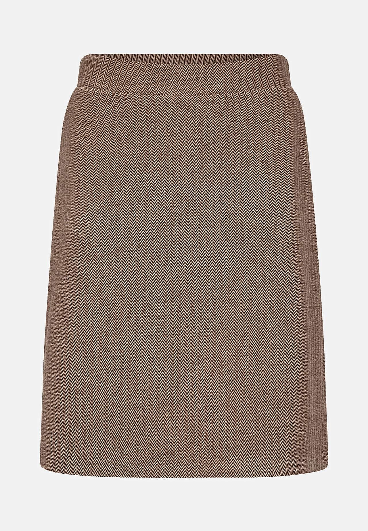 Fiskebenmønstret jerseyskjørt