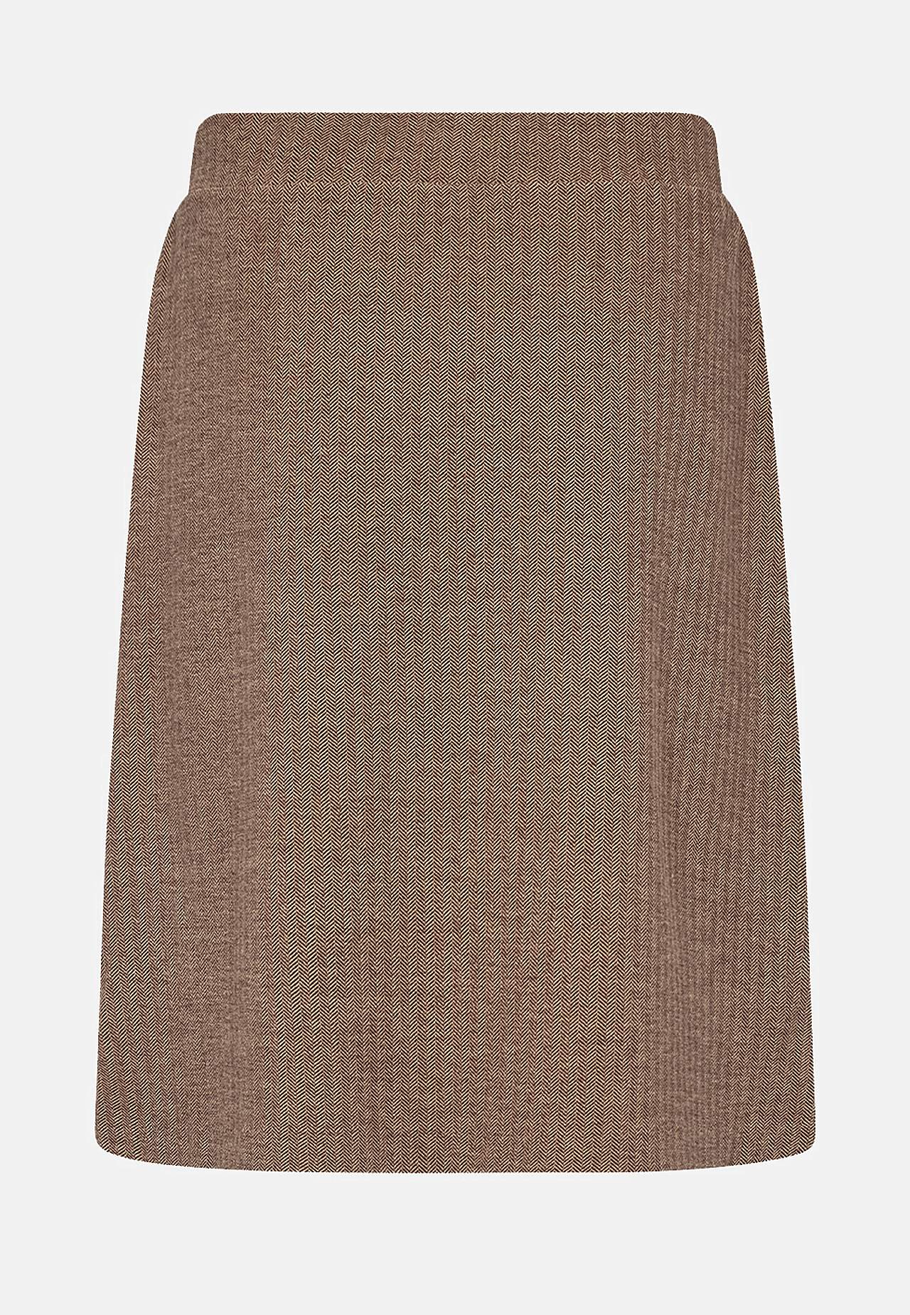 Fiskebenmønstret jerseyskjørt