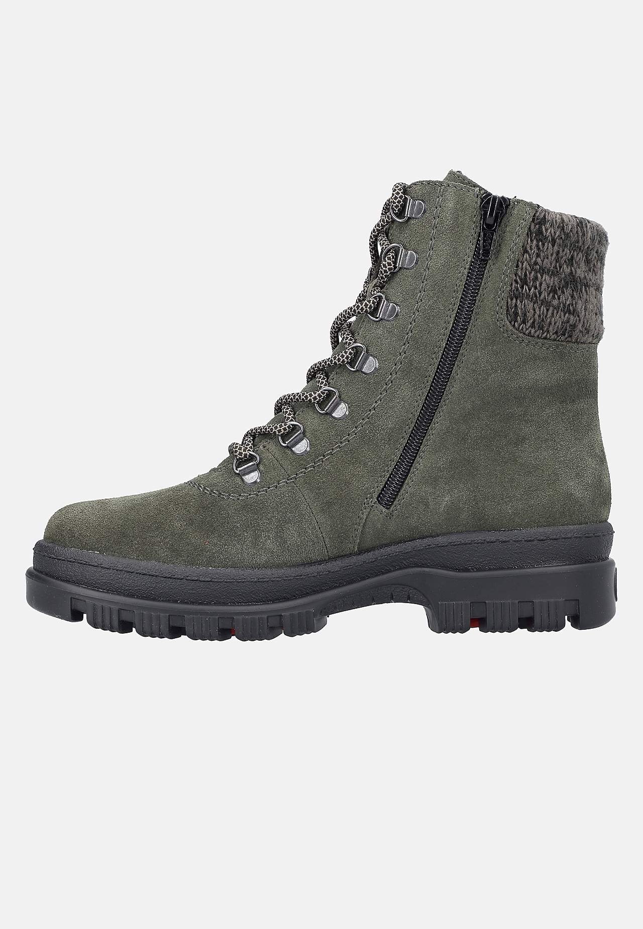 Lærstøvel med uttrekkbare brodder