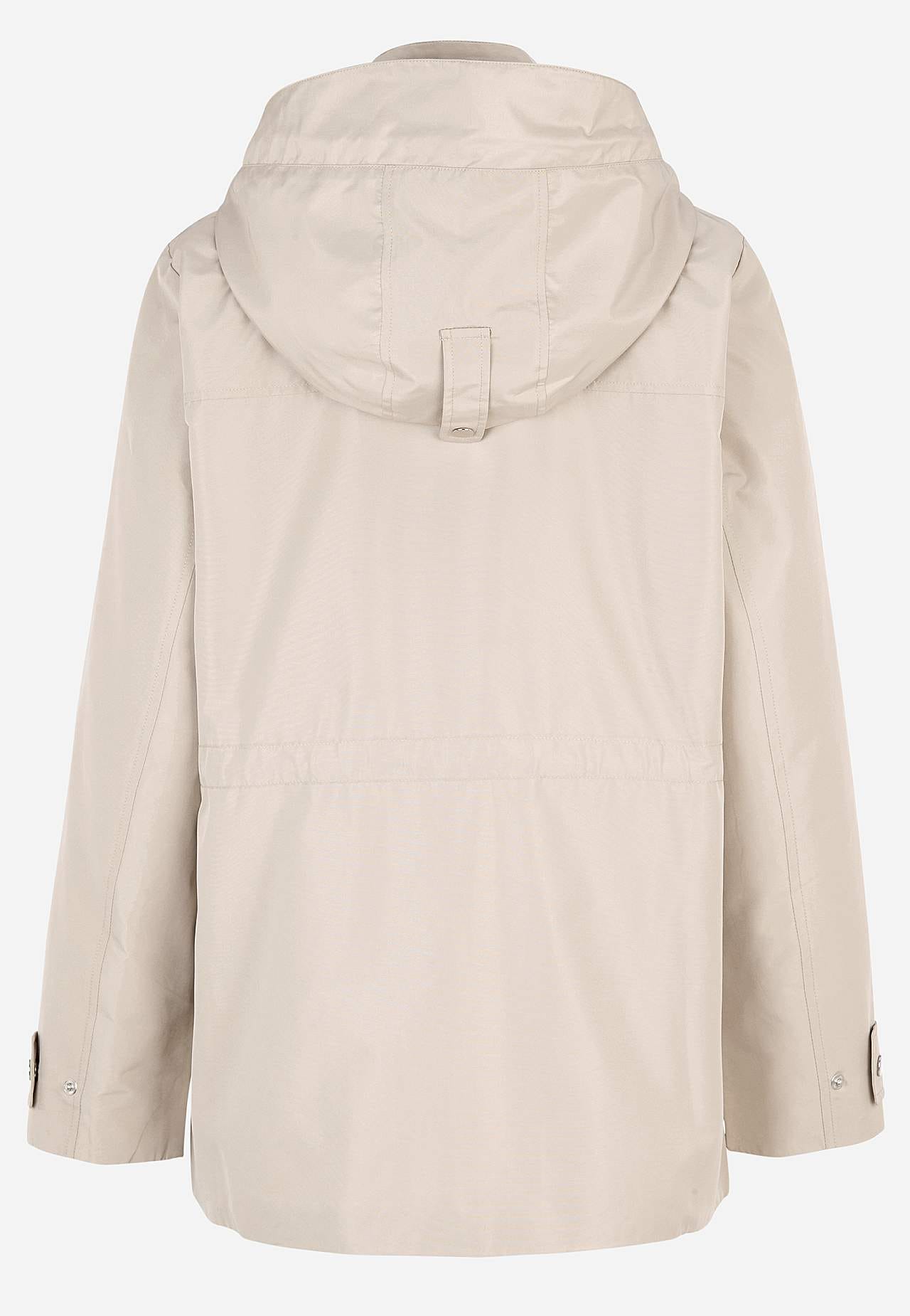 Fôret jakke med avtakbar hette