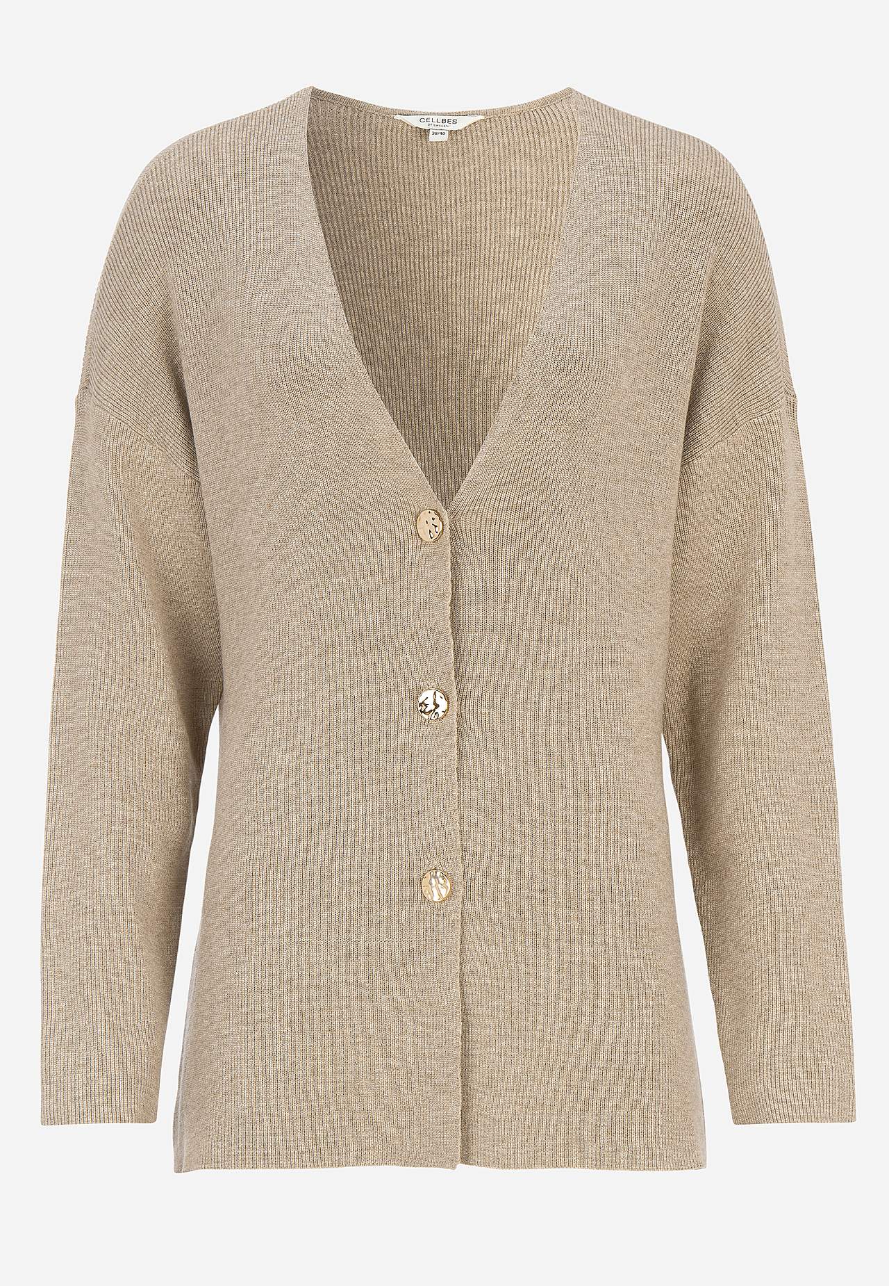 Finstrikket cardigan