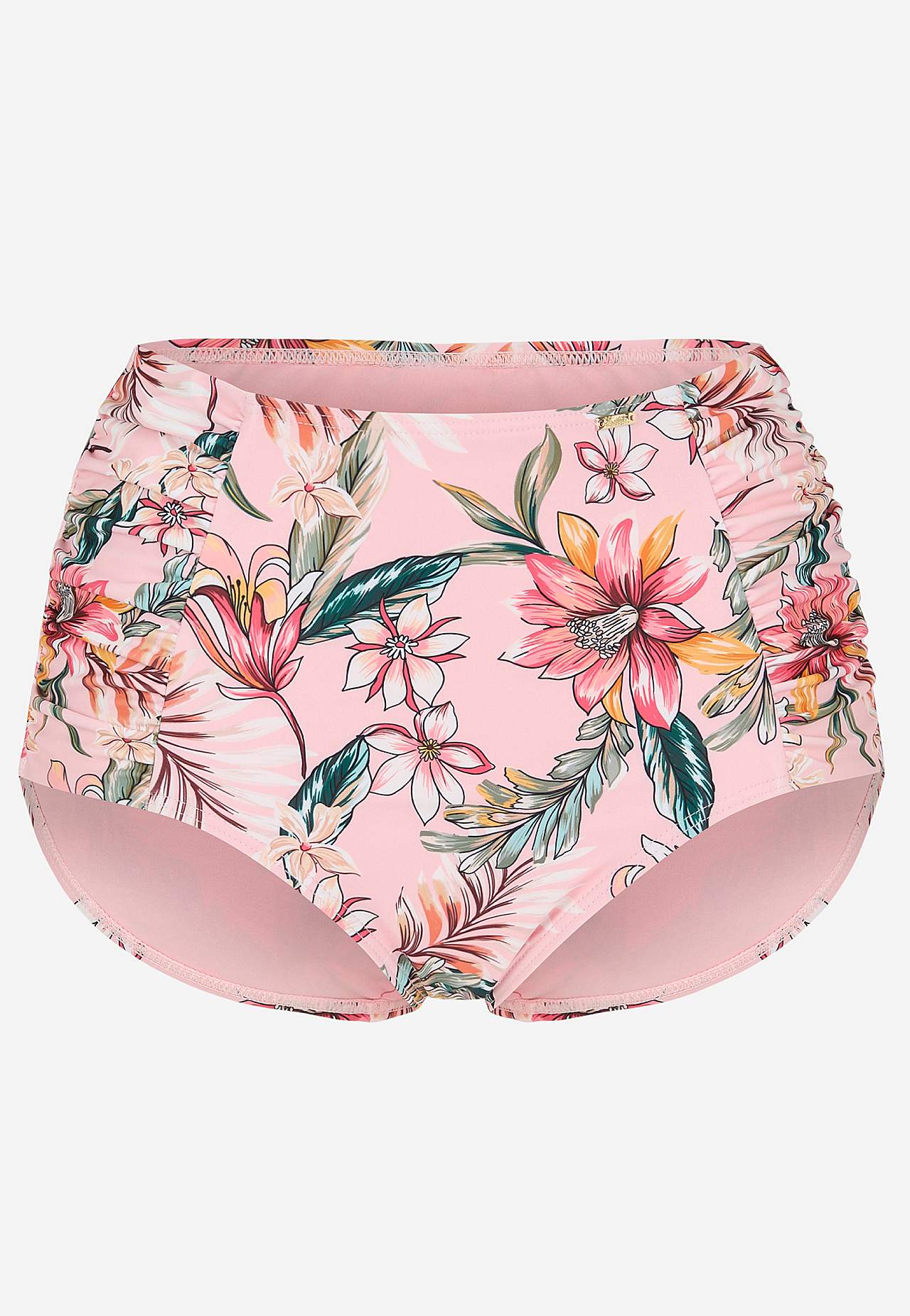 Bikiniunderdel med høy midje og et blomstermønster Honolulu