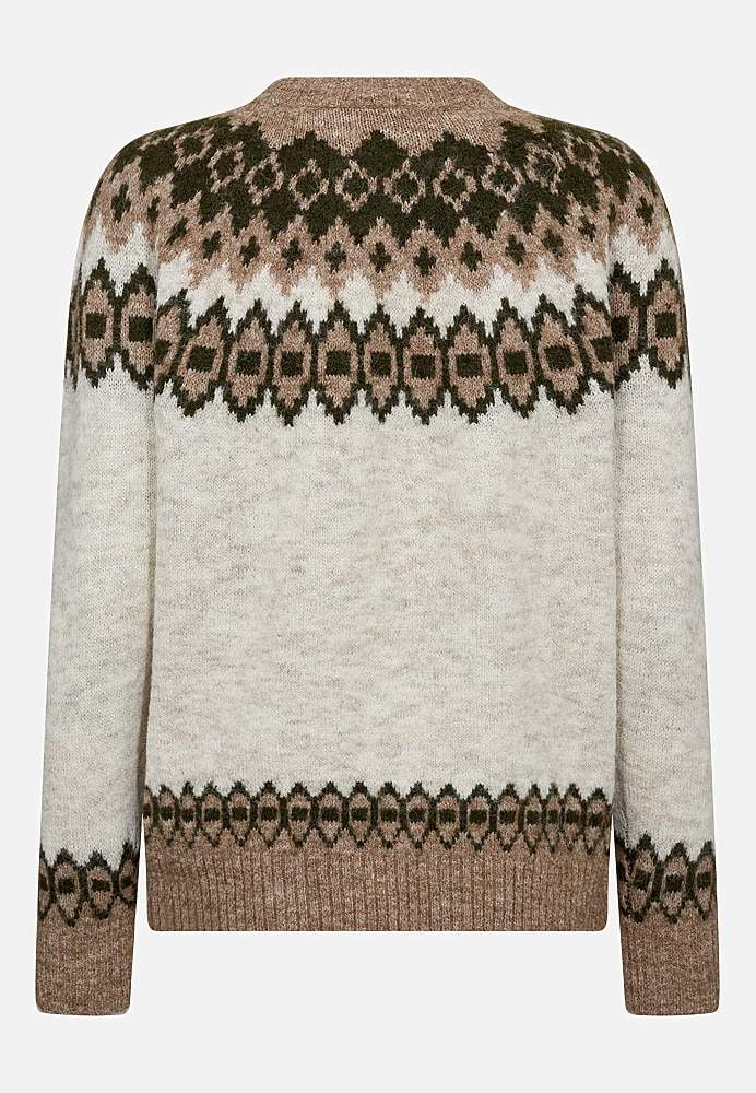 Strikkegenser med jacquardmønster