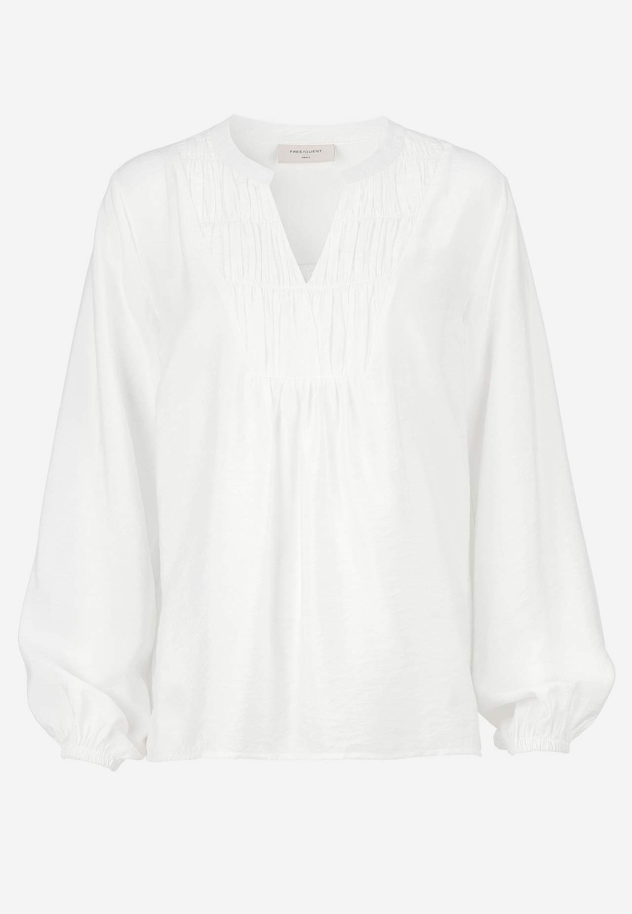 Vevet bluse med rynkedetaljer