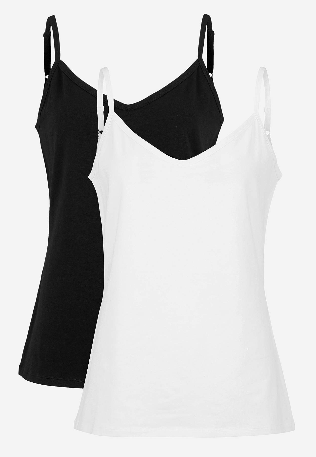 Singlet i myk, økologisk bomull 2-pack