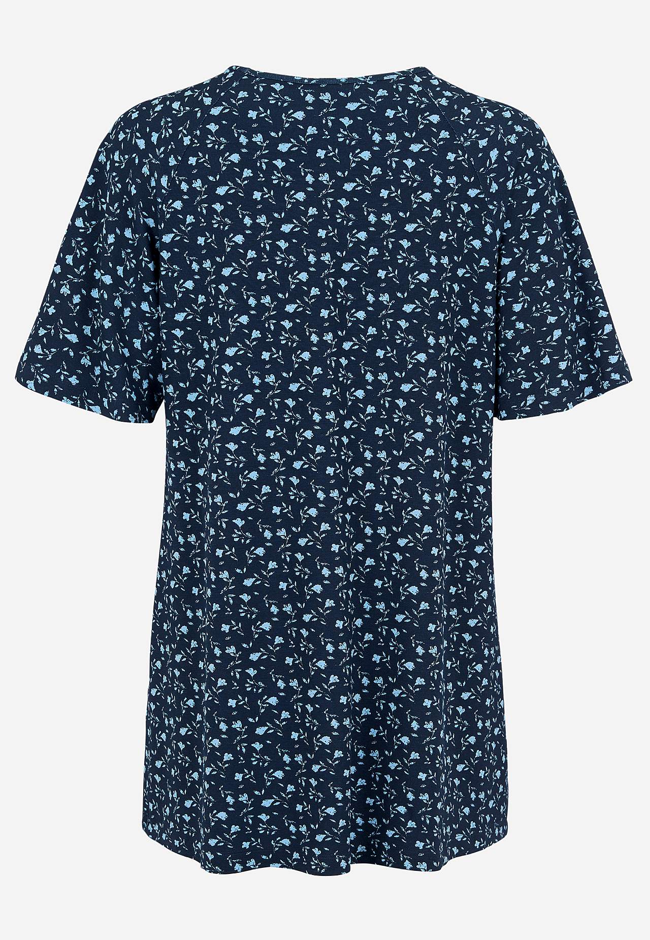 Jerseytunika med et blomstermønster