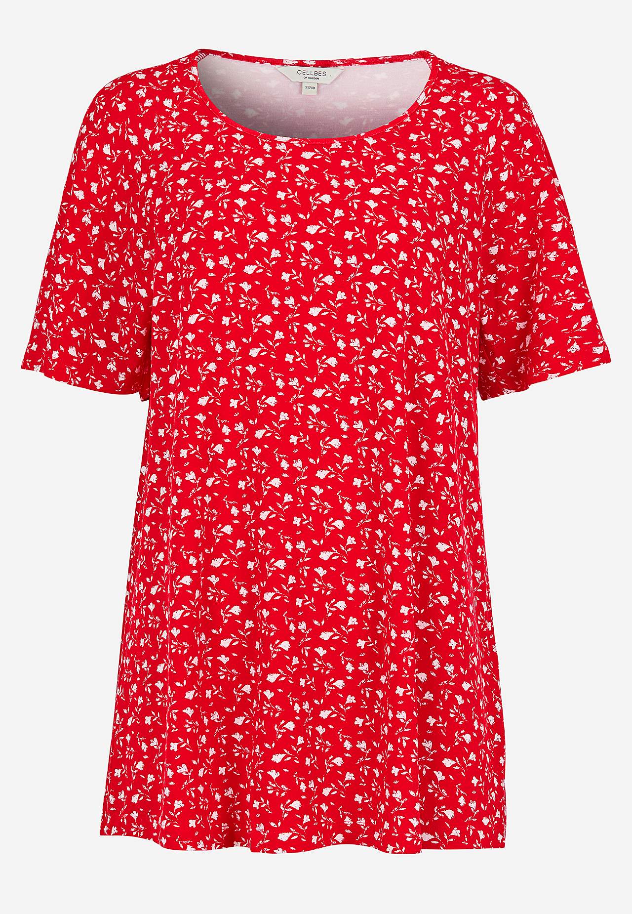 Jerseytunika med et blomstermønster