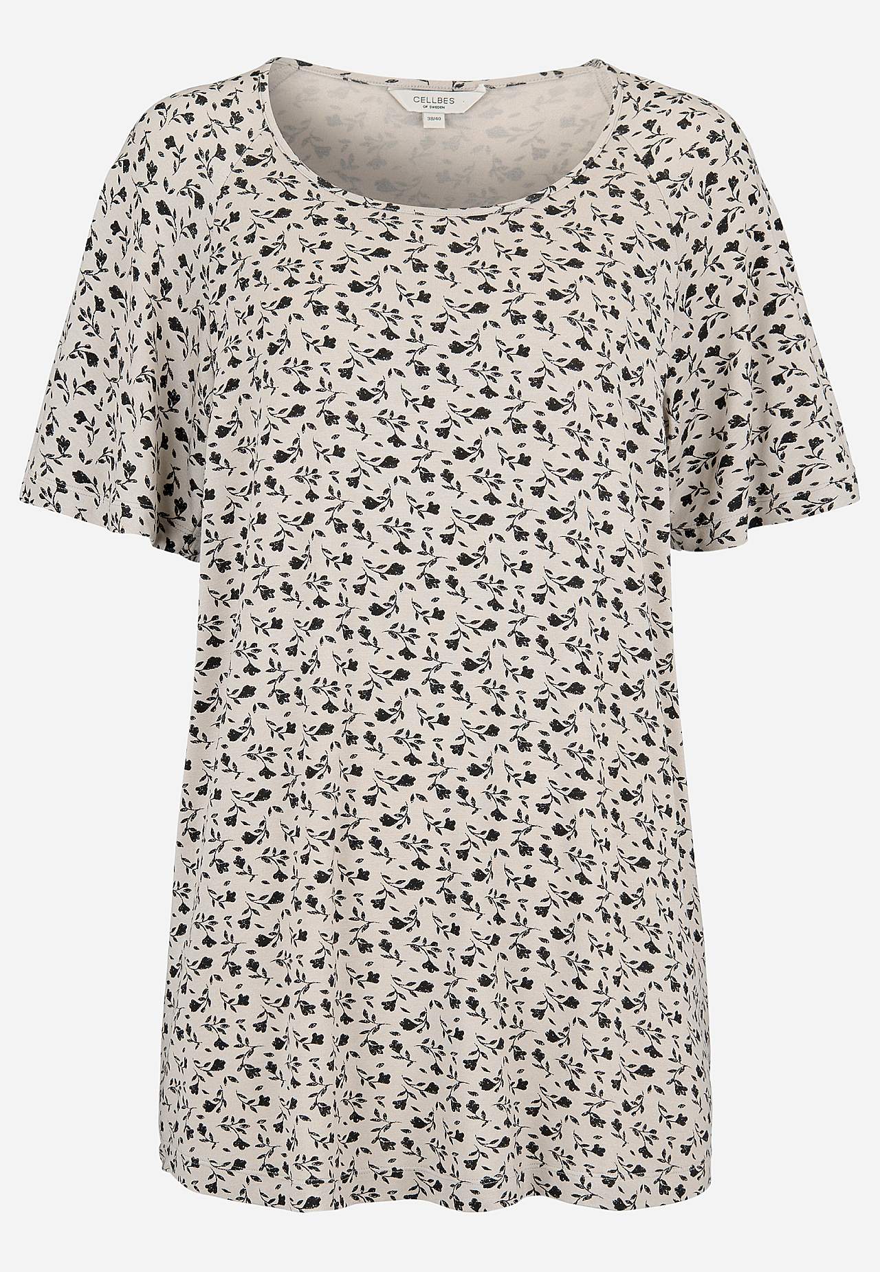 Jerseytunika med et blomstermønster