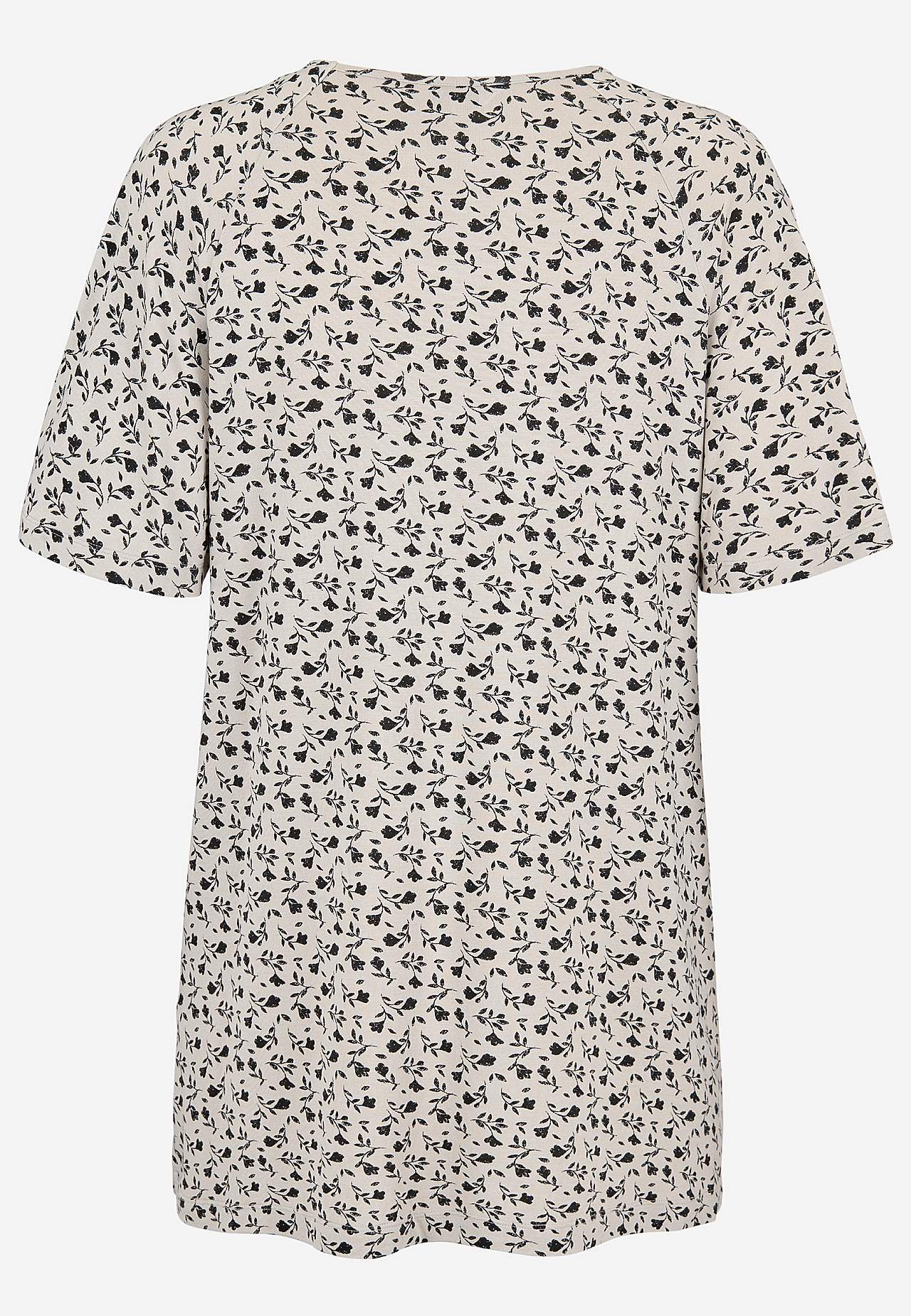 Jerseytunika med et blomstermønster