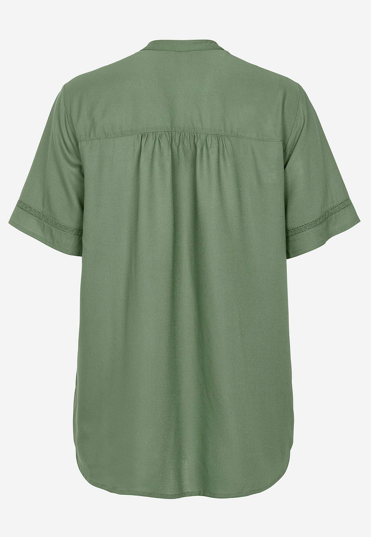 Vevet tunika med blondekanter