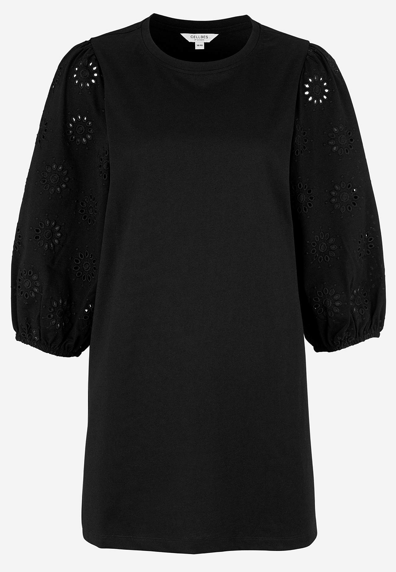 Jerseytunika med broderte ermer