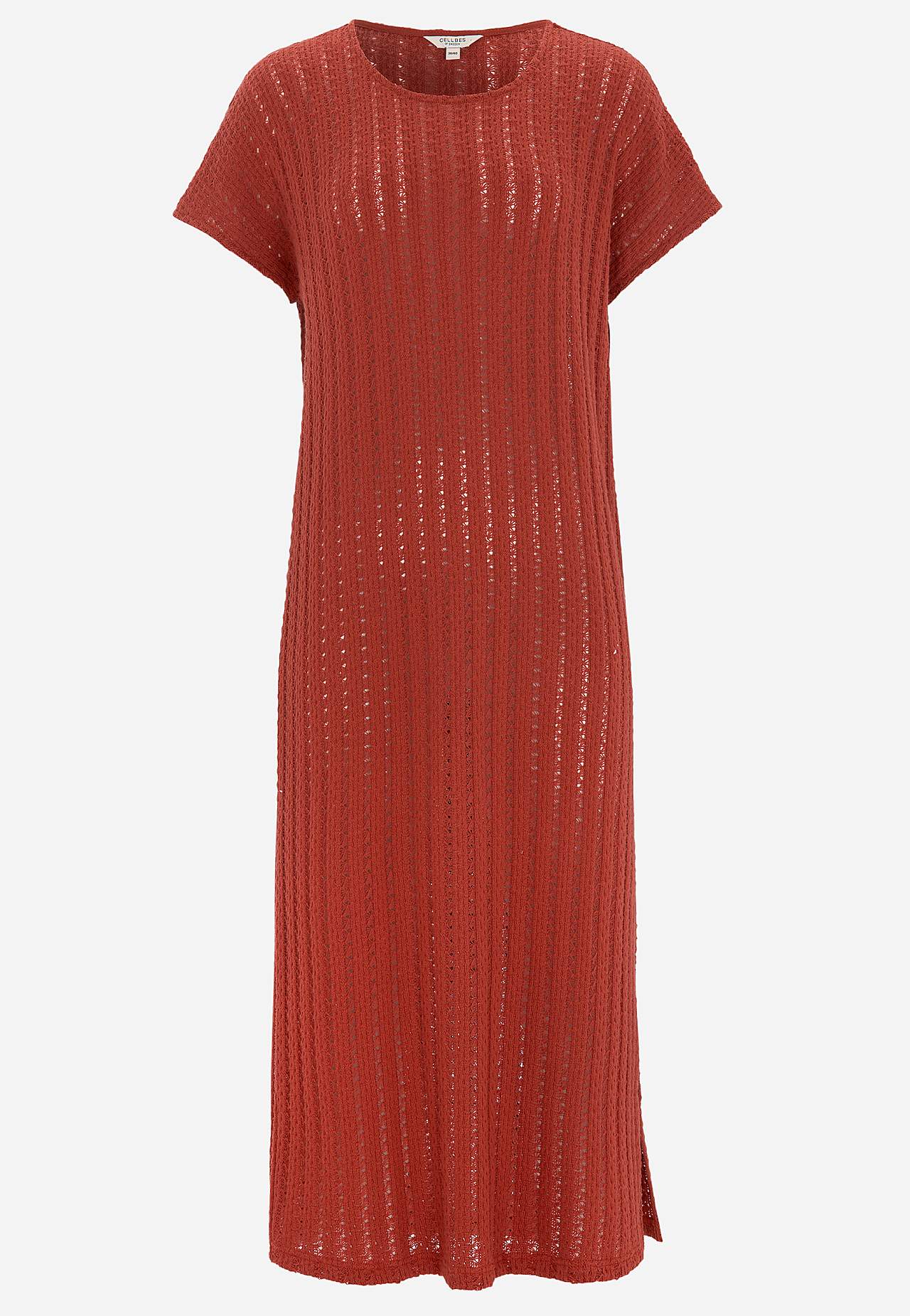 Jersey-kjole med hullmønster