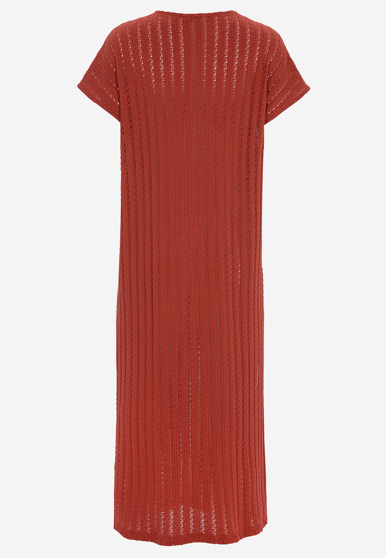 Jersey-kjole med hullmønster