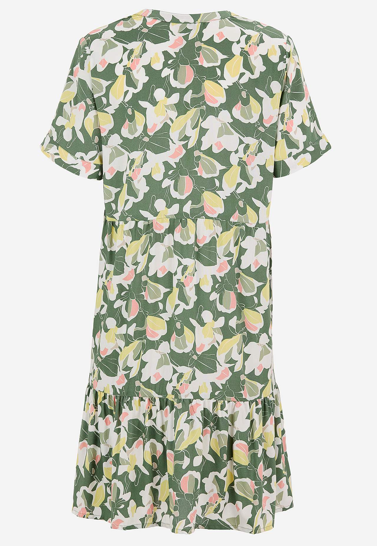 Viskosekjole med volang