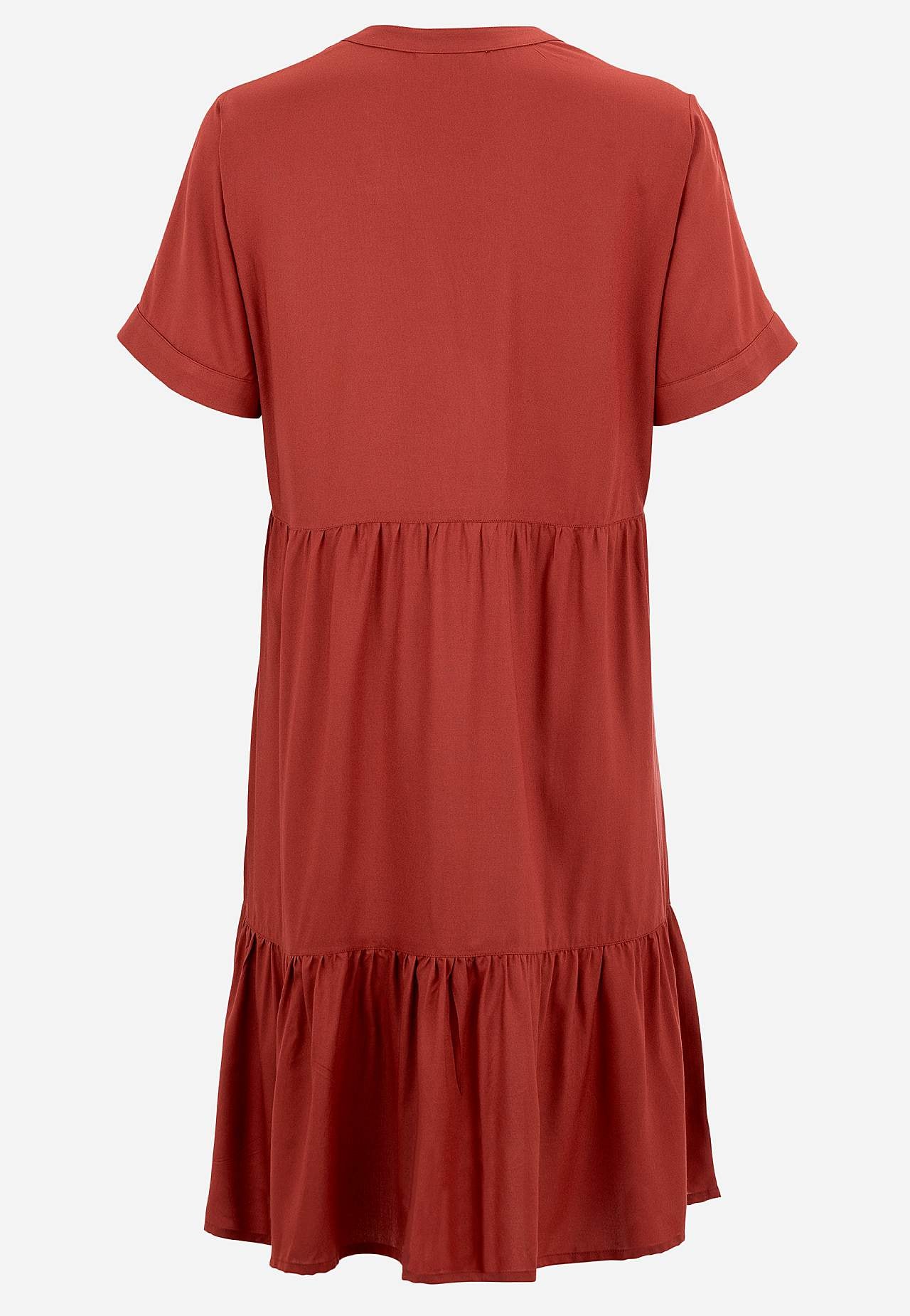 Viskosekjole med volang