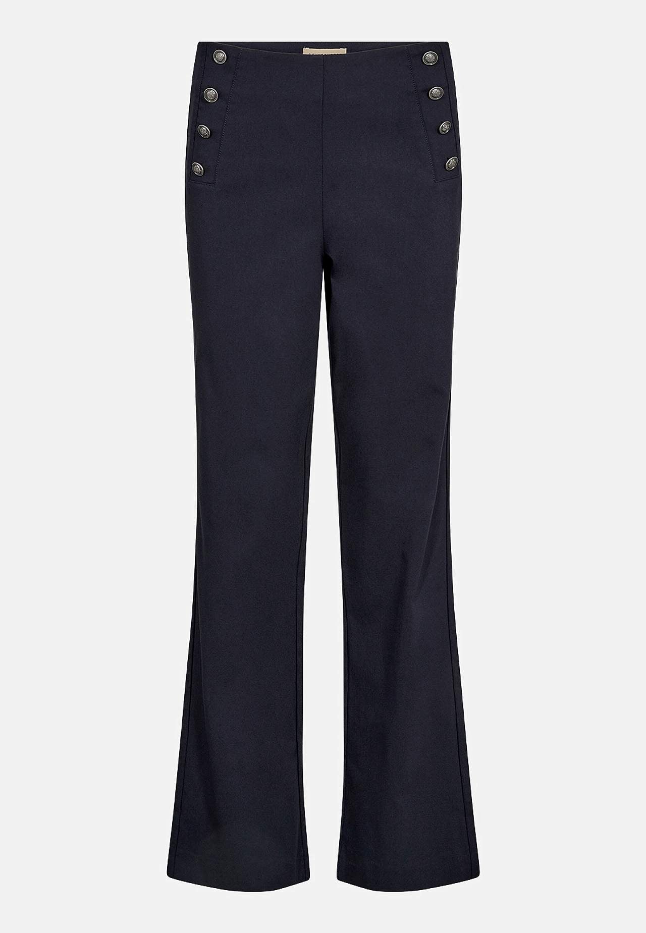 Bukse i bengalin med dekorative knapper