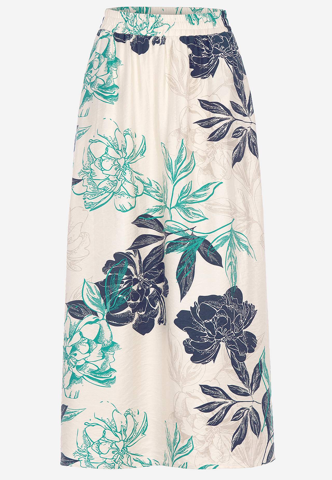 Blomstret skjørt med lommer