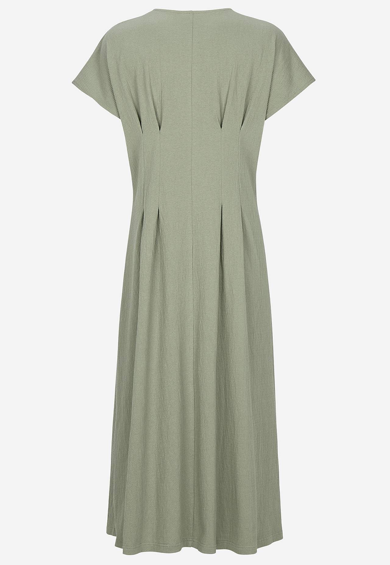 Kjole i rynket bomullsjersey