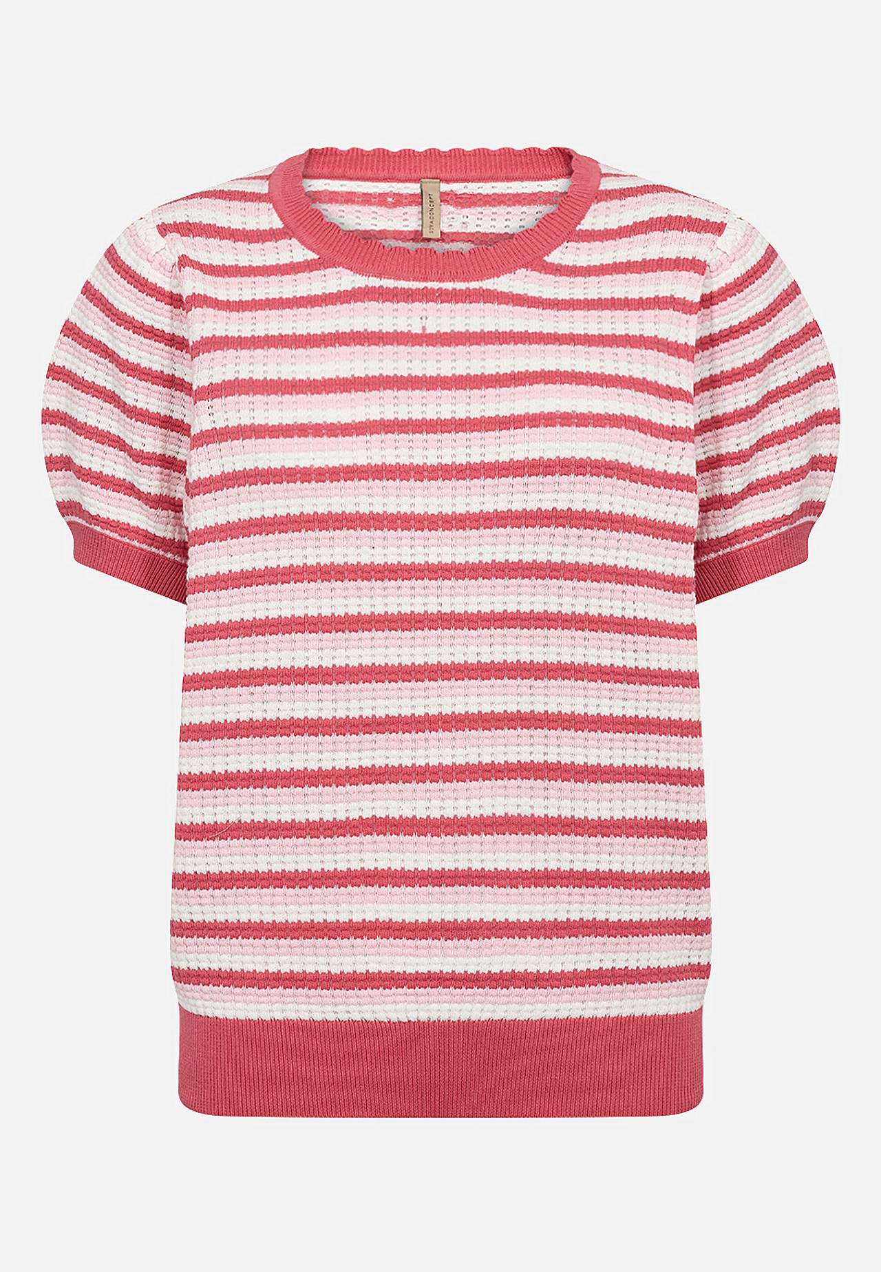 Finstrikket, stripete topp