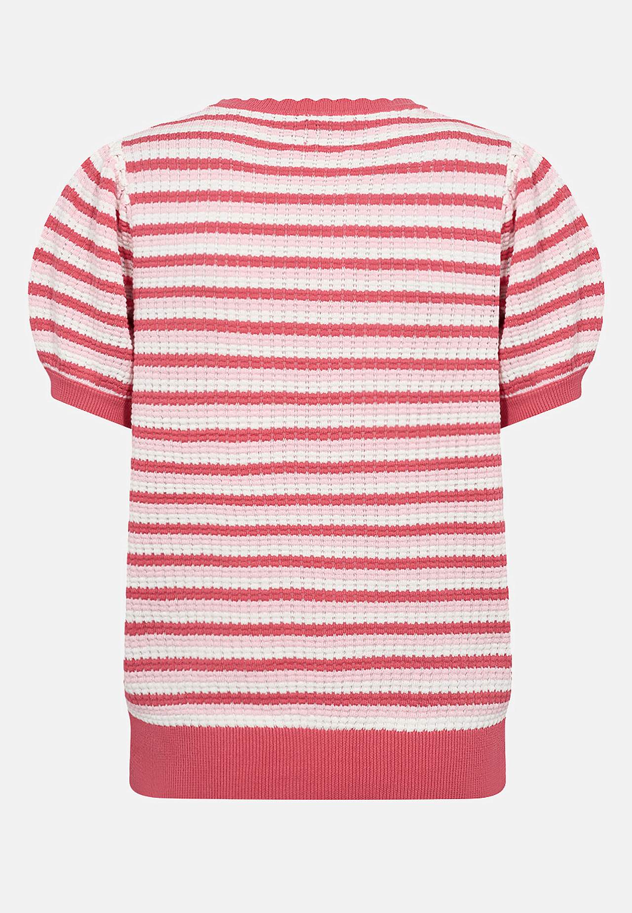 Finstrikket, stripete topp